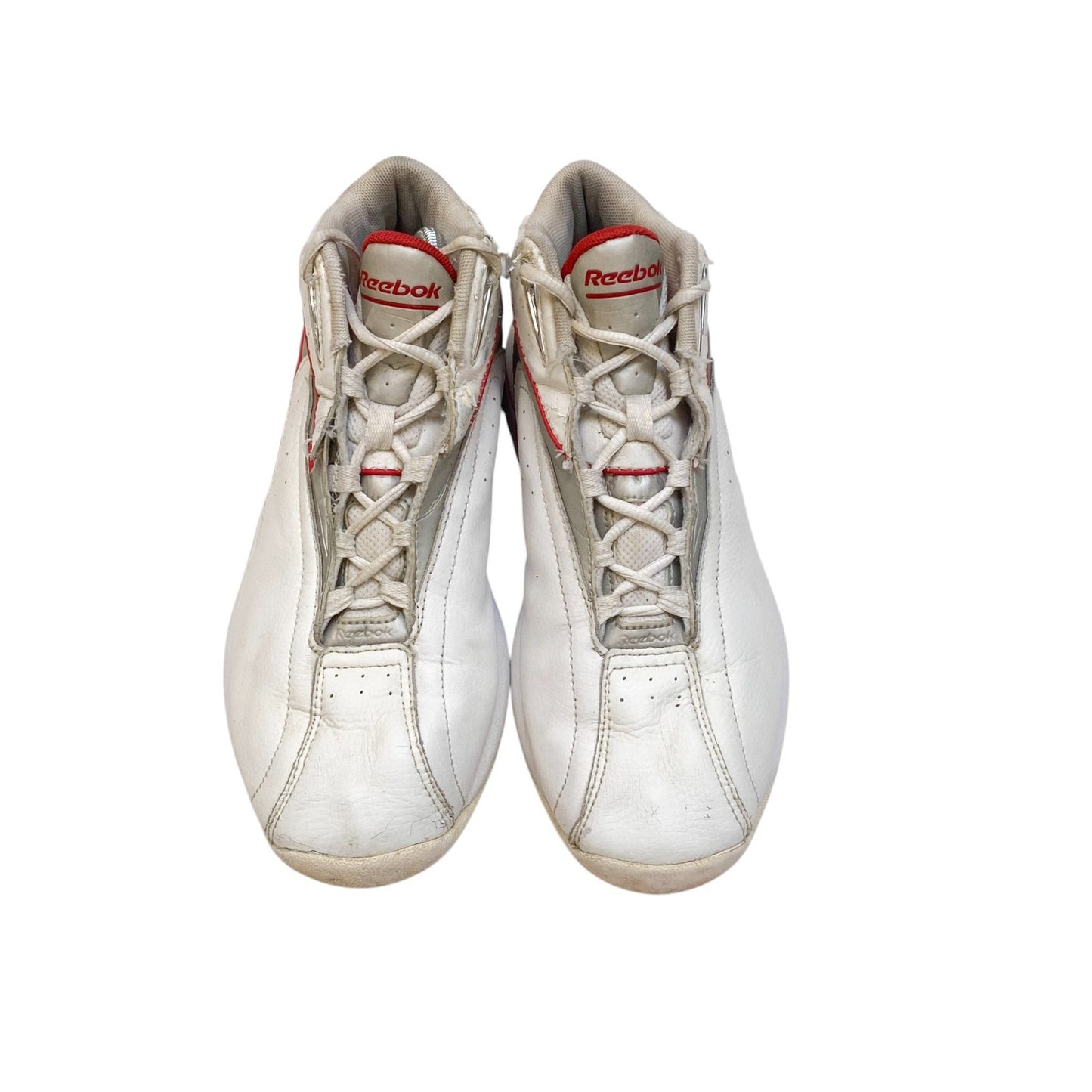Reebok Hexalite Basketball Shoes Mens 7 White Red Leather Isolation Performance
