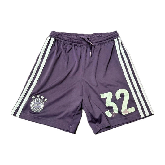 adidas Shorts Boys 24W Purple 3 Stripes Panel FC Bayern Munich Elastic Waist