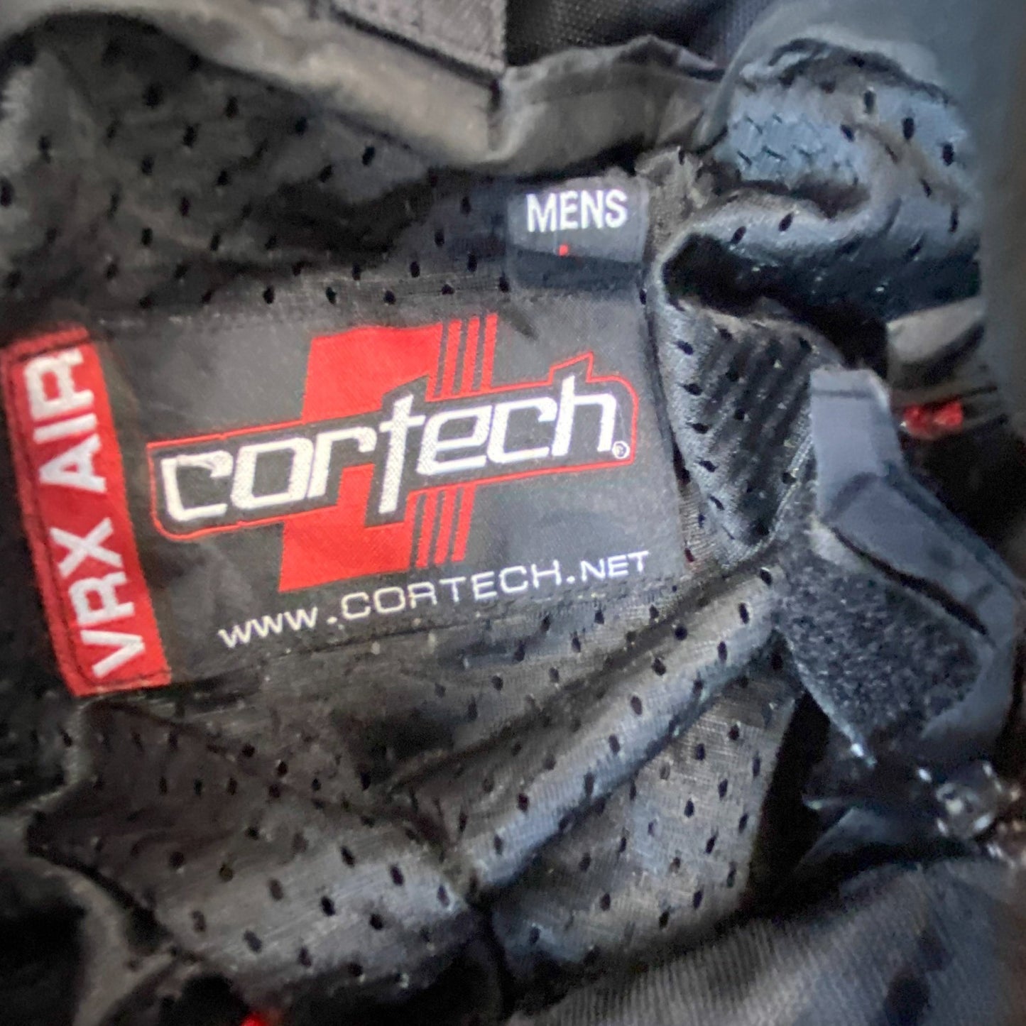Cortech VRX Air Motorcycle Jacket Mens M Black Grey Padded Mesh Lined Zip Up
