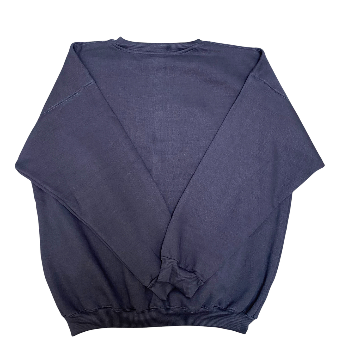 Nike Reworked Sweatshirt Men XL Blue Embroidered Spellout Logo Crew Neck Outdoor