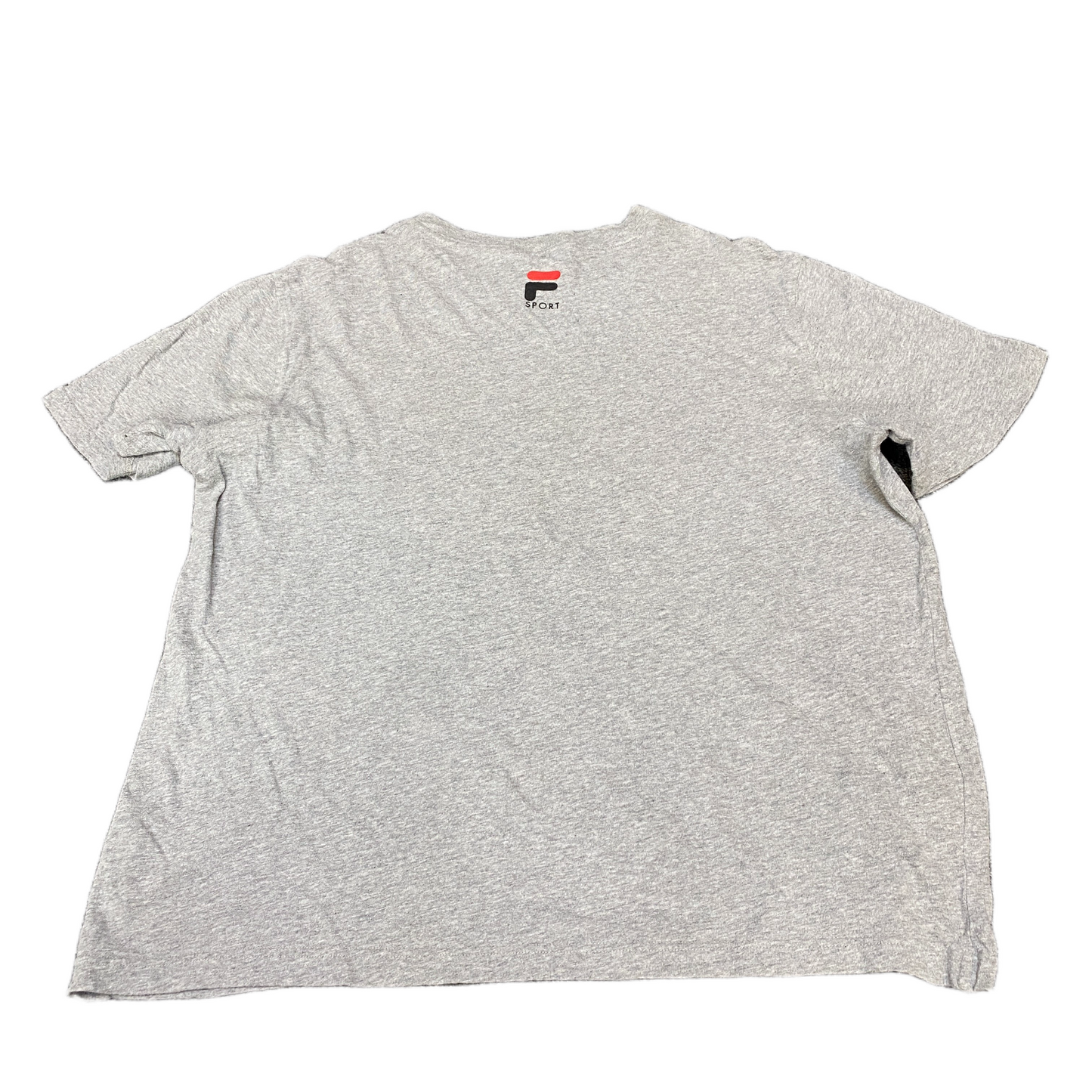 Fila Sport T-Shirt Mens Medium Grey Graphic Logo Short Sleeve Crew Neck Pullover