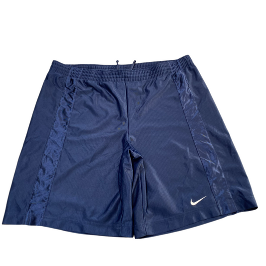 Nike Shorts Mens L Blue Dri Fit Swoosh Logo Elastic Waist Drawstring Athletic