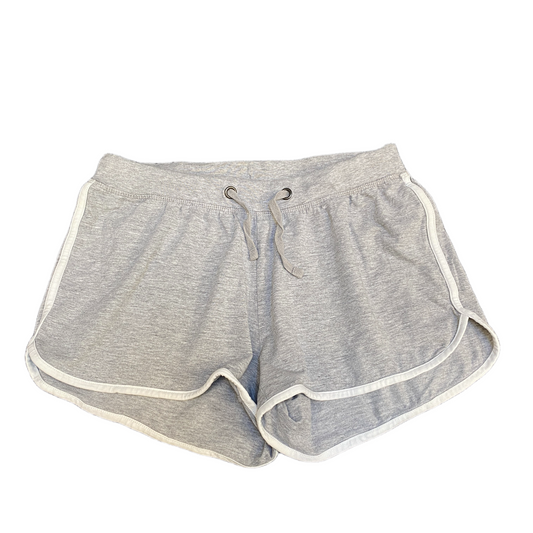 Running Sprinter Shorts Womens M 28" Waist Grey Athletic Gym Workout Dolphin Hem