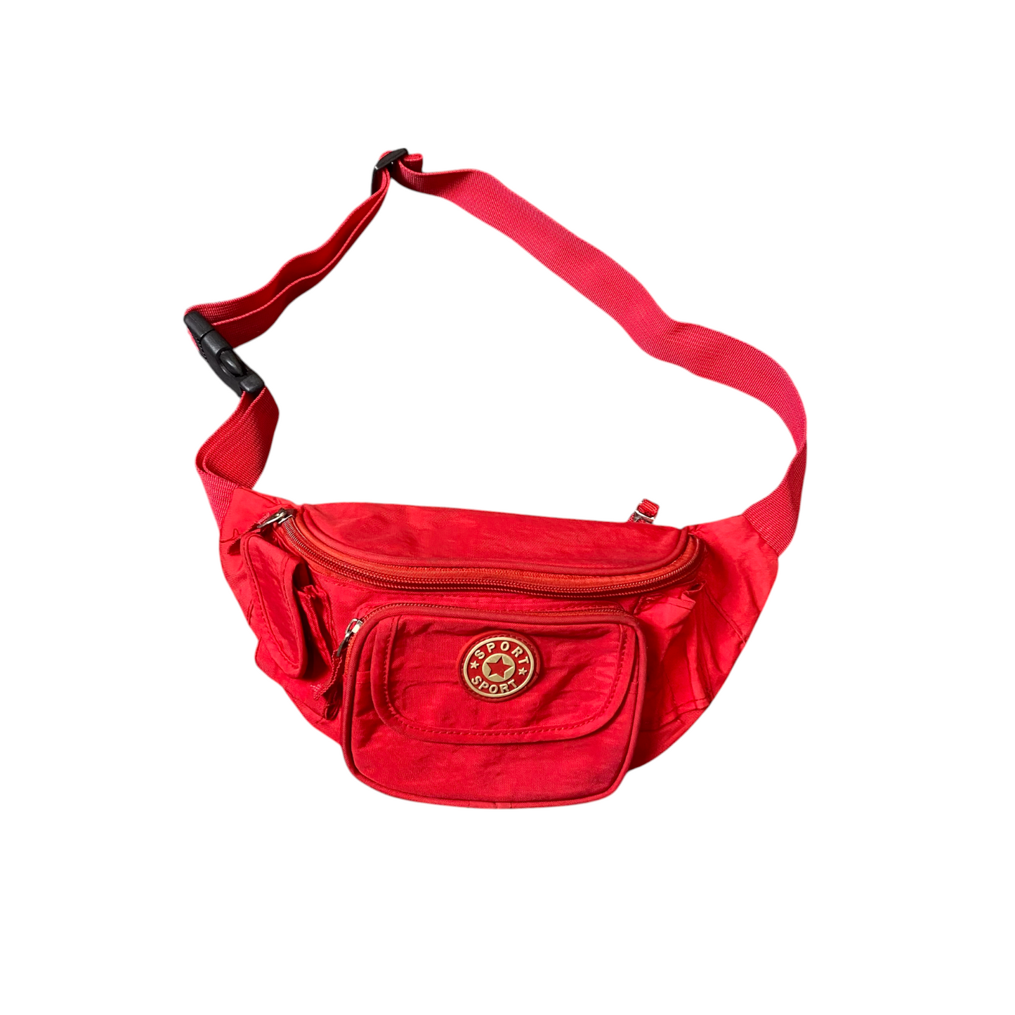 Sports Star Unisex Adults Travel Hiking Waist Pouch Fanny Pack Red Adjustable