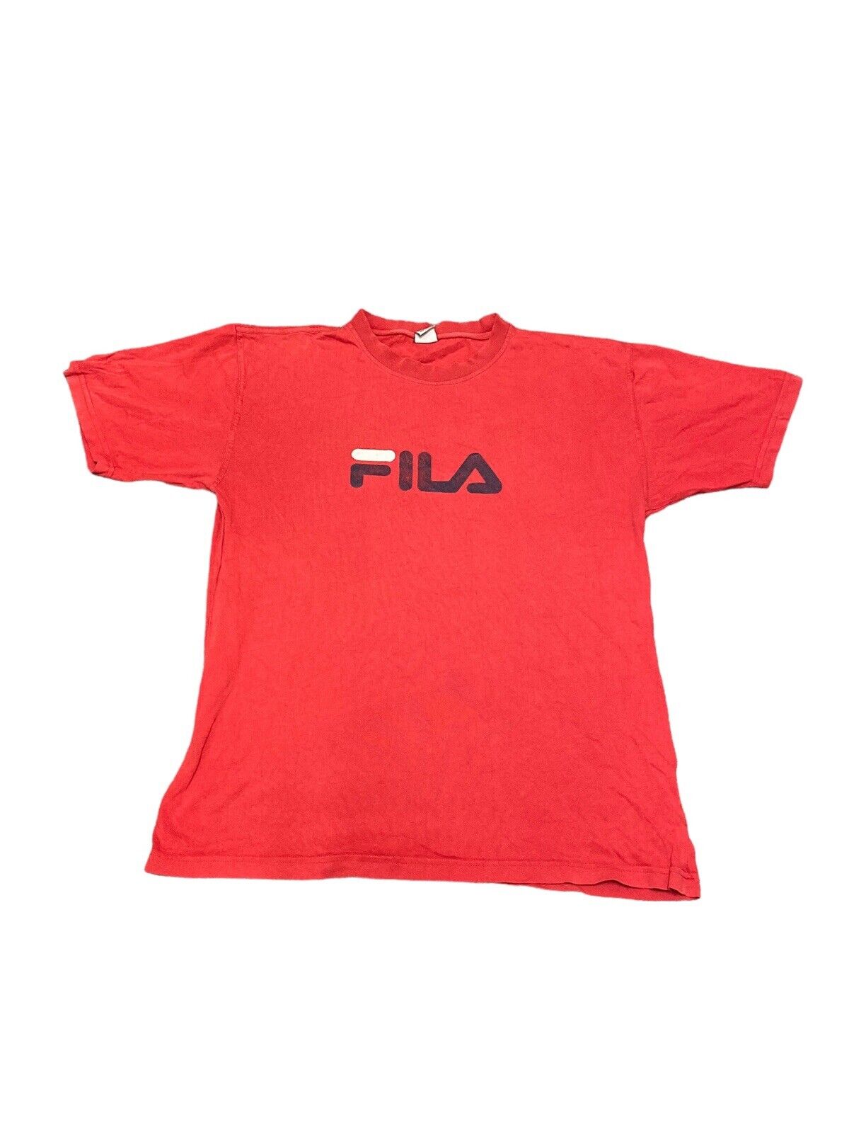 Fila T-Shirt Red Womens L Front Logo