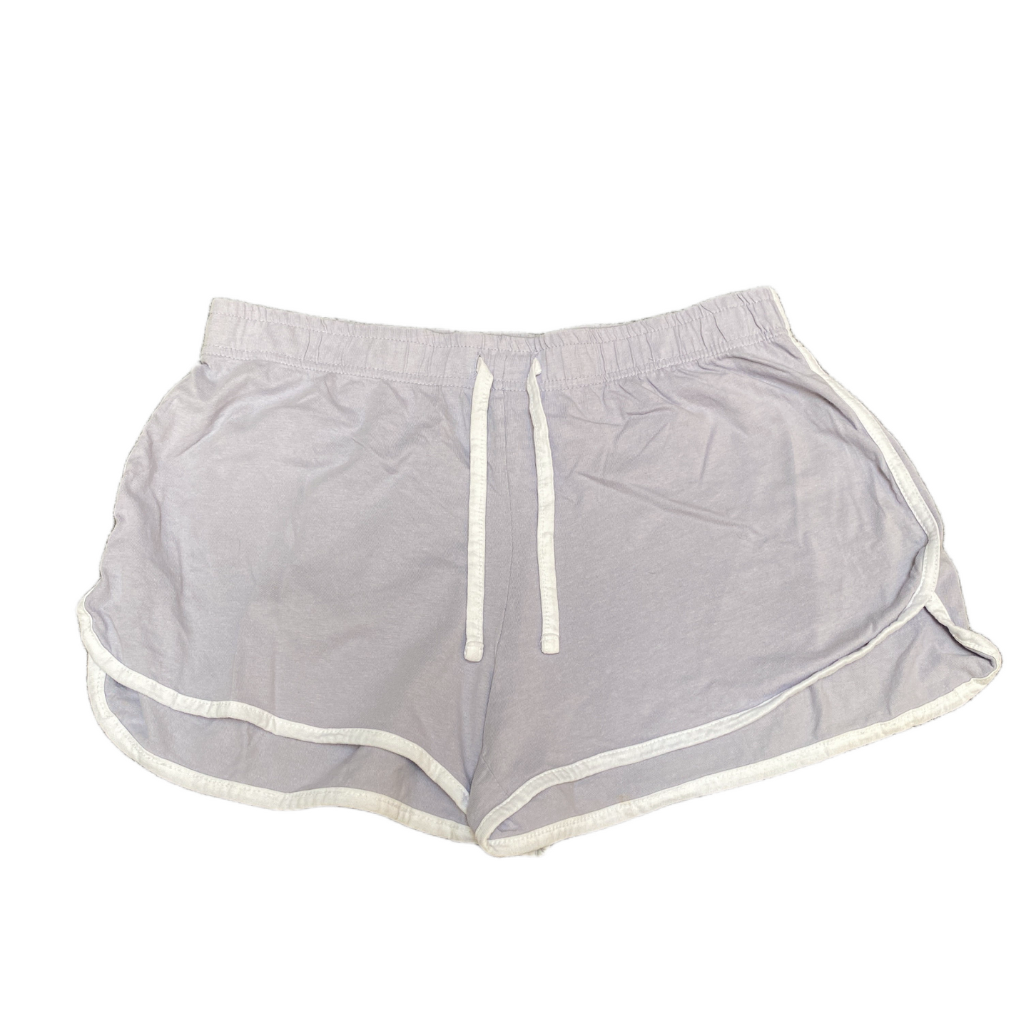 Running Sprinter Shorts Women L 29" Waist Grey Athletic Gym Workout Dolphin Hem