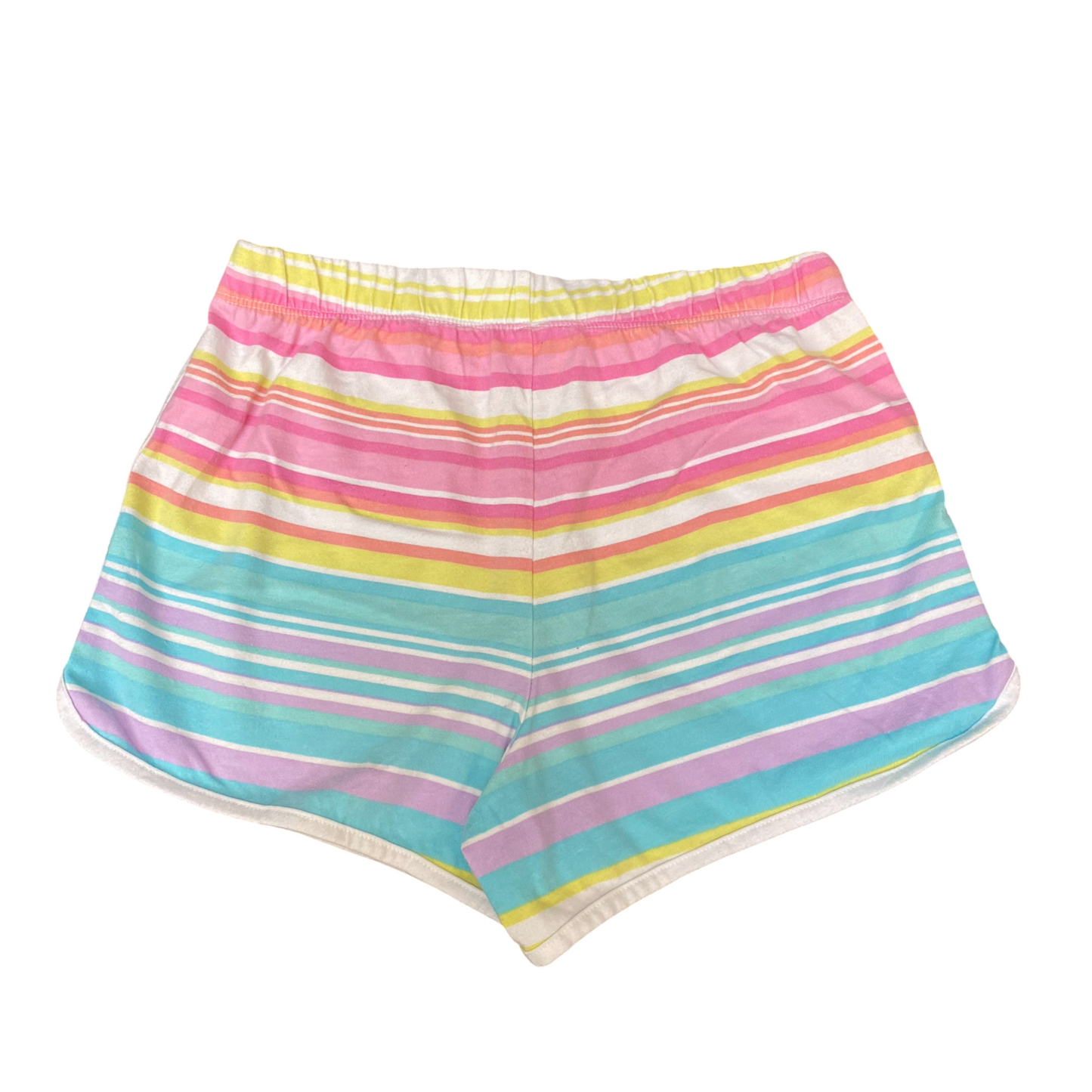 Running Sprinter Shorts Womens XL Multicoloured Striped Workout Elastic Waist