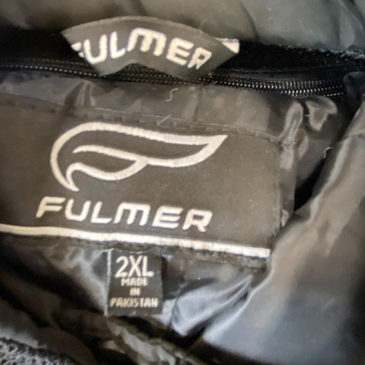 Fulmer Motorcycle Jacket Mens 2XL Black Armored Mesh Long Sleeve Racing Full Zip