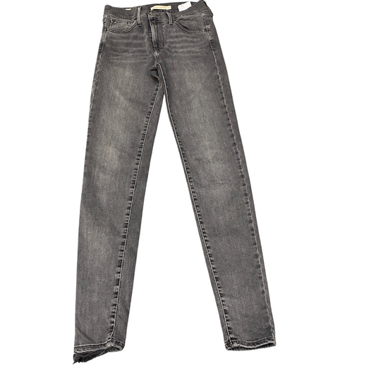 Levi's Jeans Womens 27" Waist Grey Denim Premium 720 High Rise Super Skinny Leg