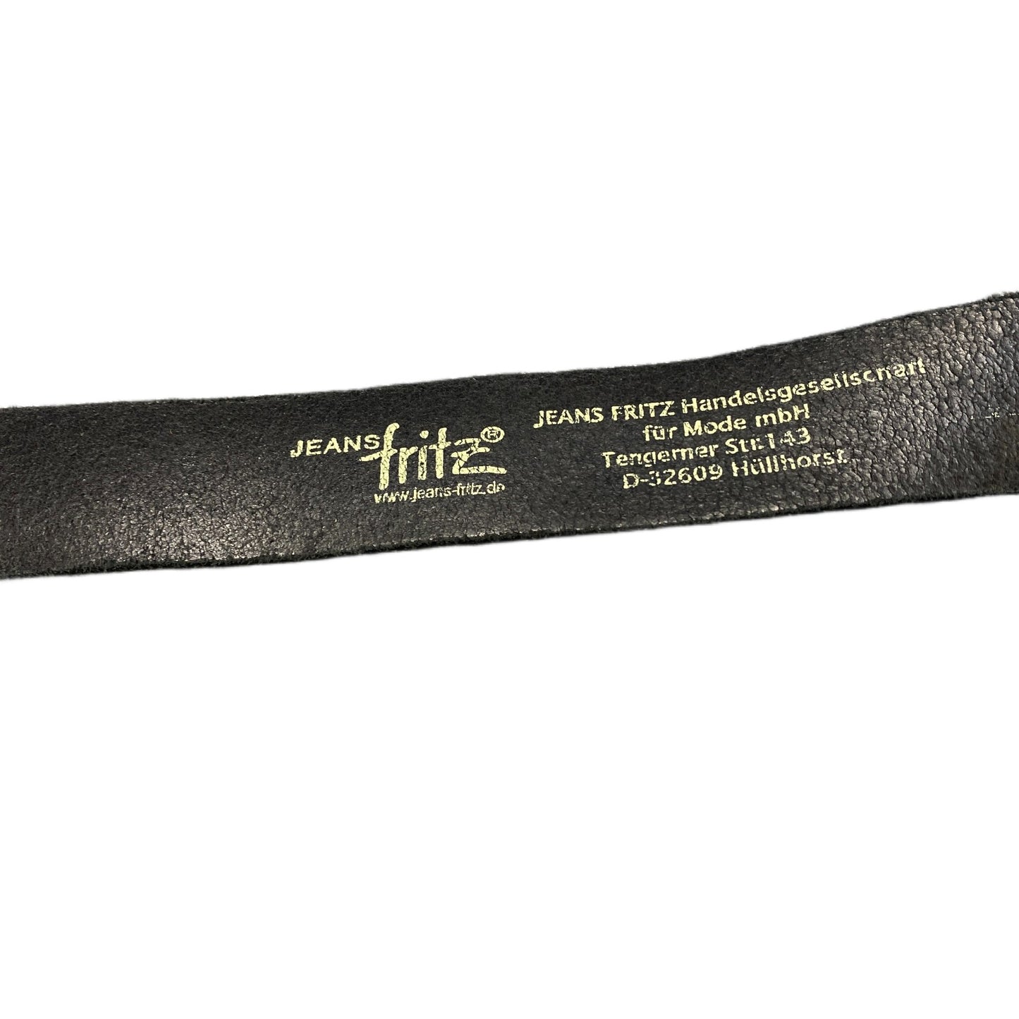 Jeans Fritz Waist Belt Mens Black Leather Adjustable Silver Pin Buckle 48 inches