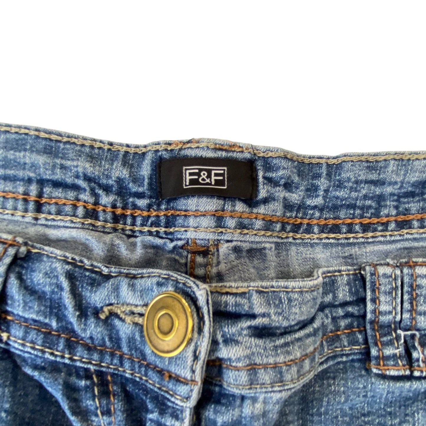F&F Jeans Womens Large W30 L29 Blue Denim Regular Fit Light Wash 5 Pocket Design