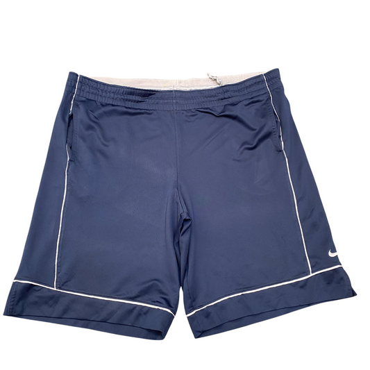 Nike Running Shorts Mens XL Blue Dri Fit Swoosh Logo Drawstring Athletic Gym Fit