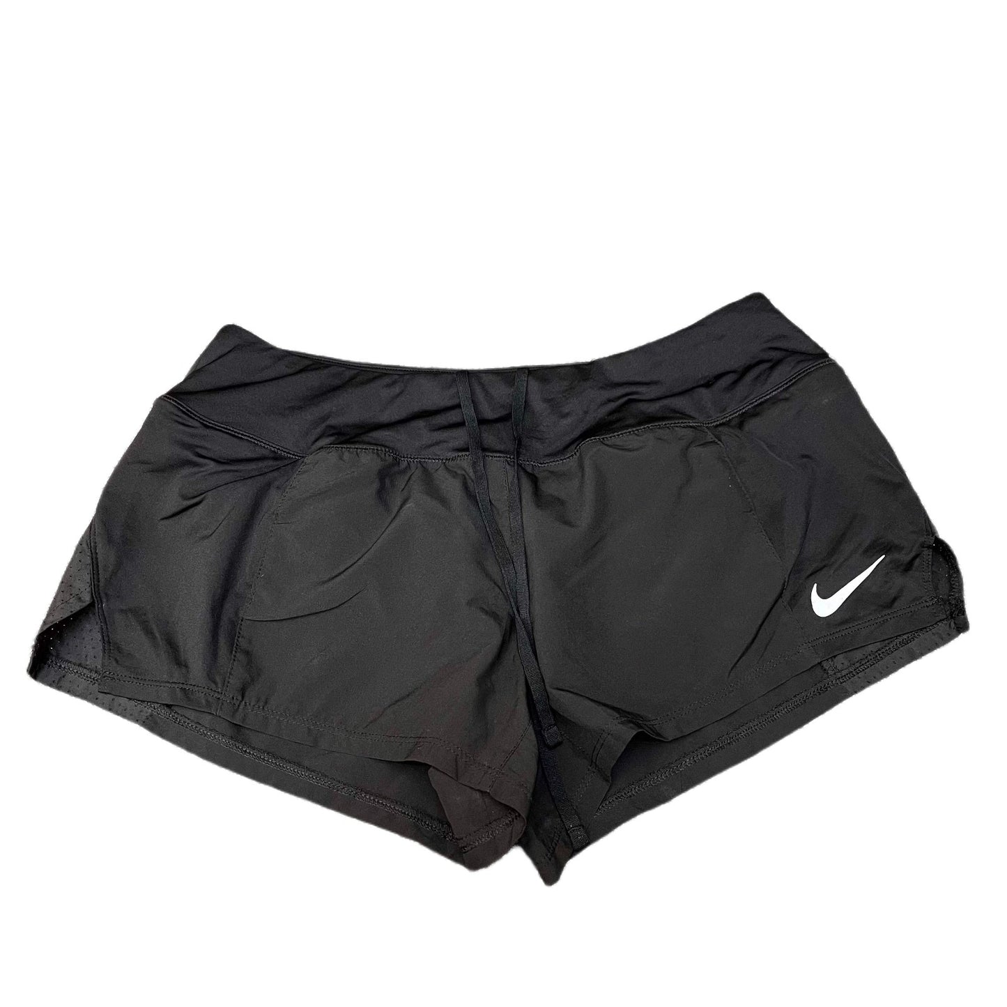 Nike Dri-FIT Athletic Running Shorts Fits as Womens L 32" Waist Black Drawstring