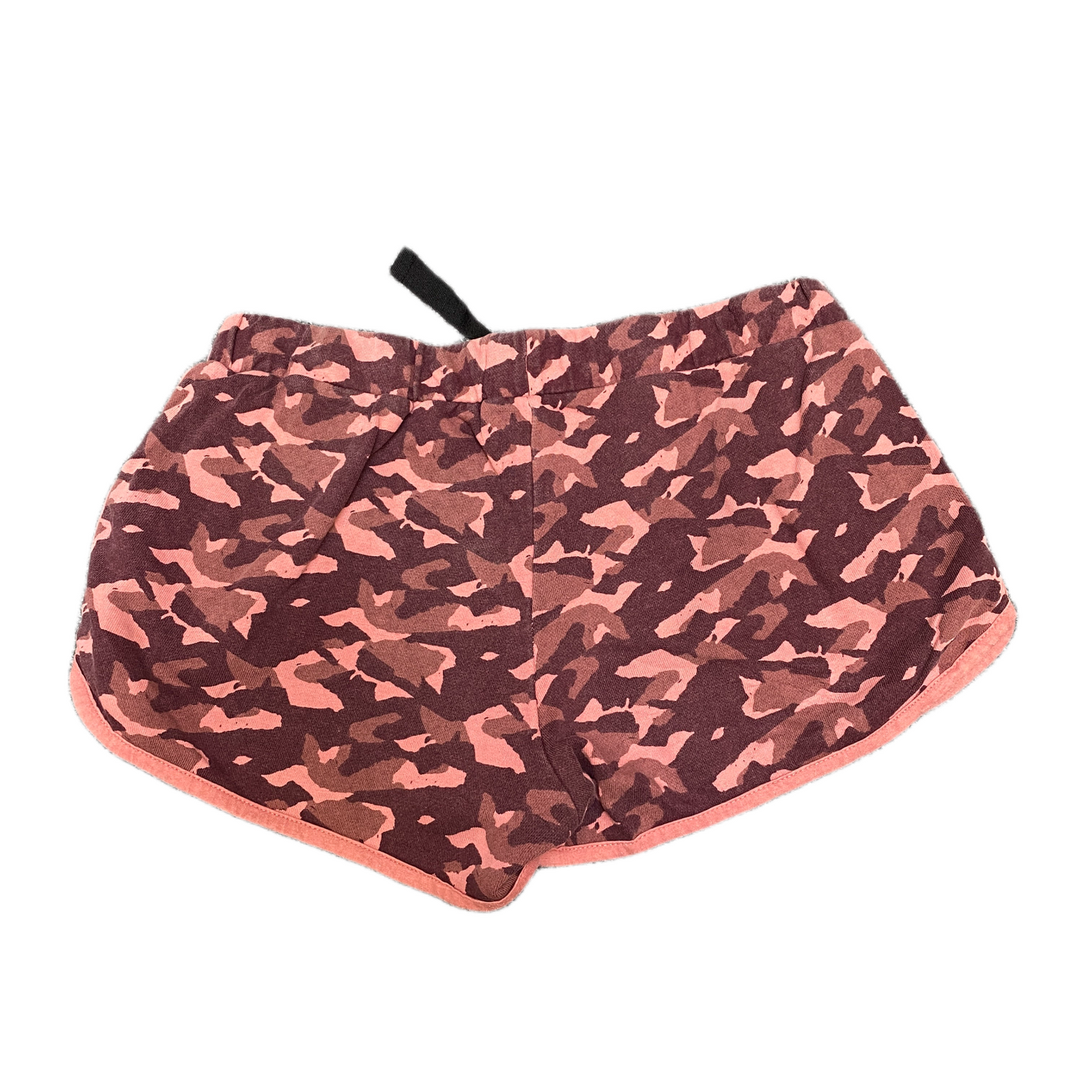 Running Sprinter Shorts Womens M 32" Waist Multi Camo Gym Workout Dolphin Hem