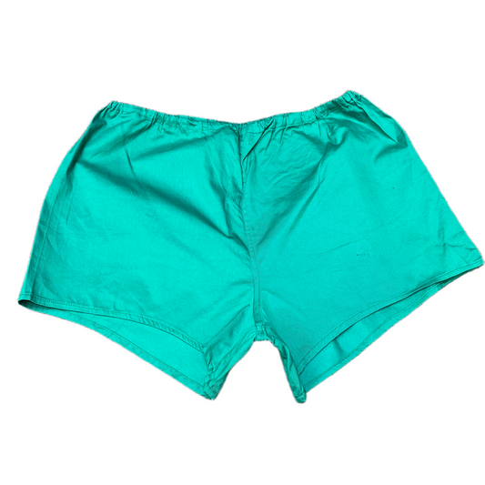 Activewear Shorts Womens XL 33" Waist Green Gym Training Dolphin Hem Pull On