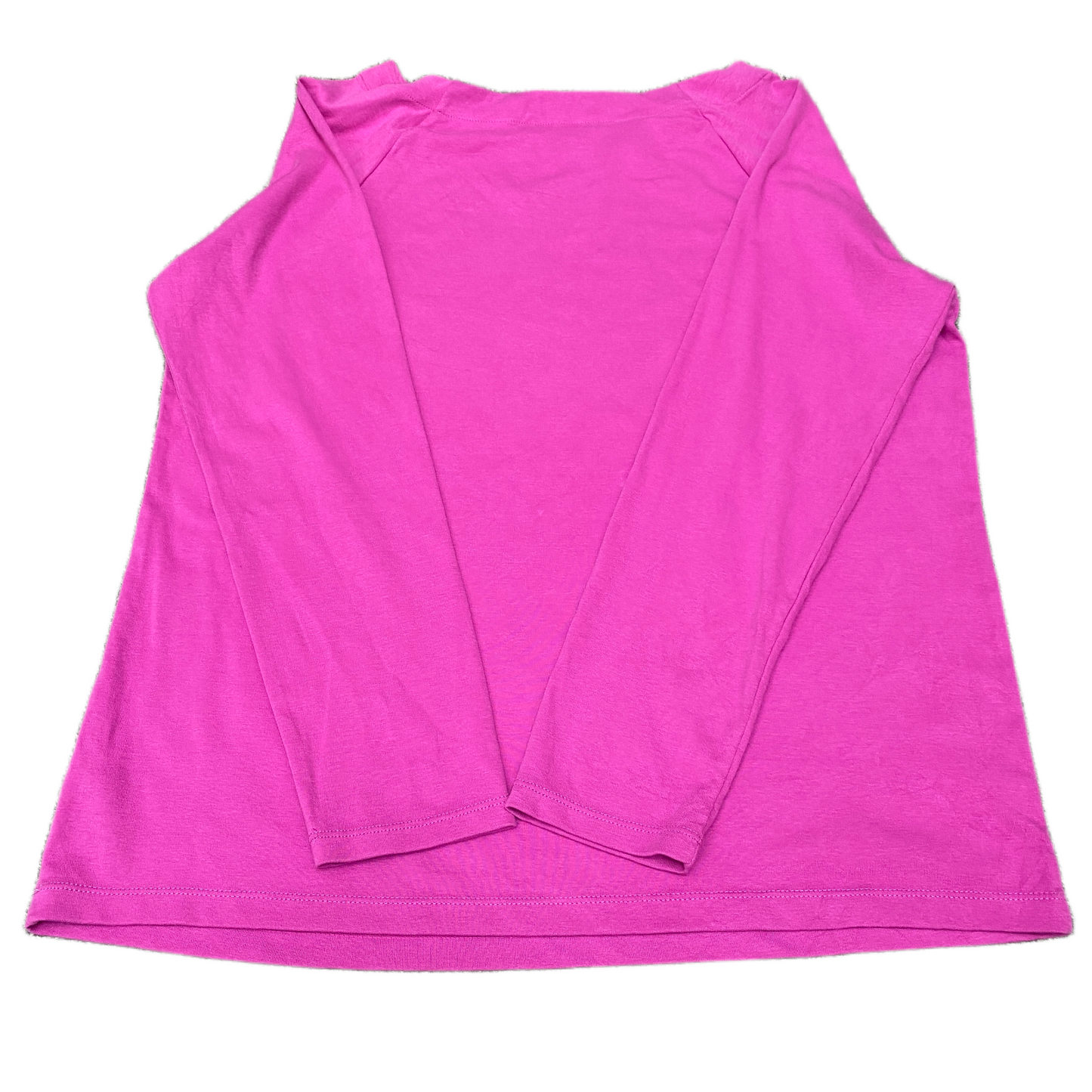 Ralph Lauren T-Shirt Womens M Pink Relaxed Fit Casual Long Sleeve Round Neck