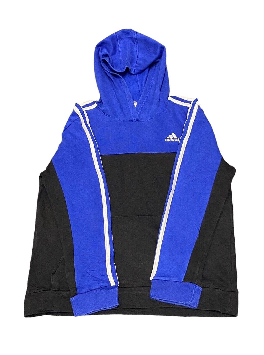 Adidas Hoodie Blue Mens Chest Logo L