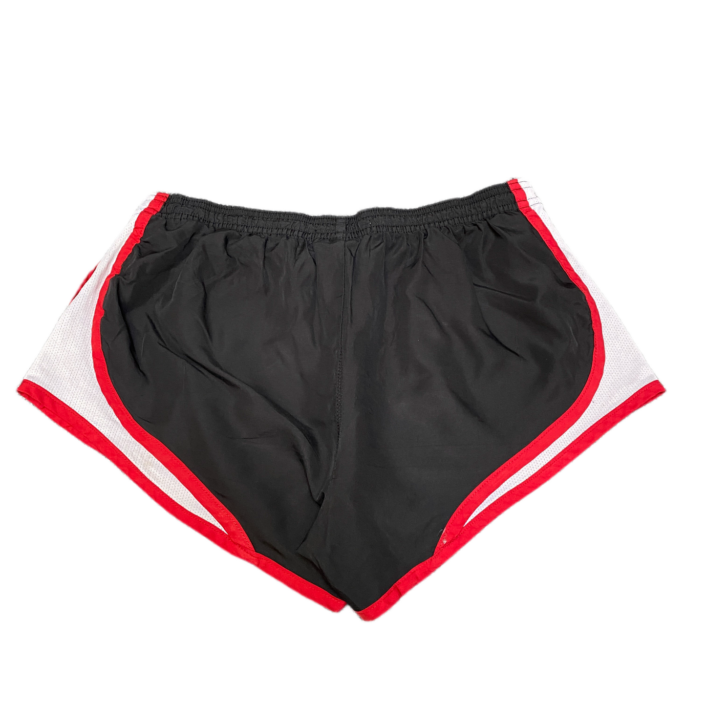 Running Sprinter Shorts Womens M 27" Waist Black Mesh Athletic Gym Dolphin Hem