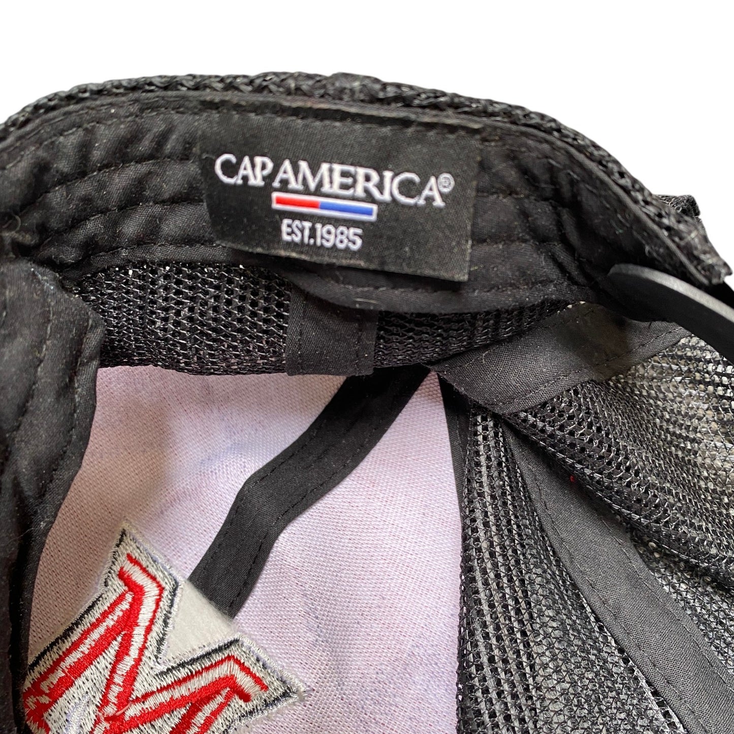 NCAA Miami Redhawks Cap America Trucker Hat Unisex Red Sports basketball Logo