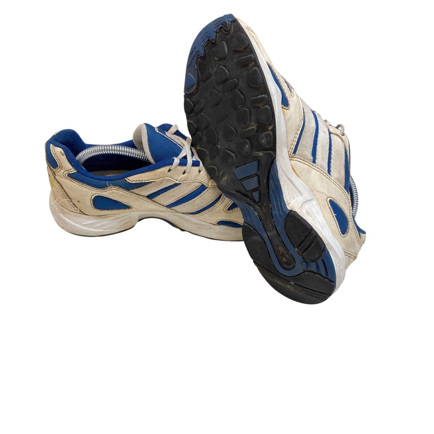 Adidas Running Sneakers Women's 7 White Blue Trainers Authentic Retro Athletic