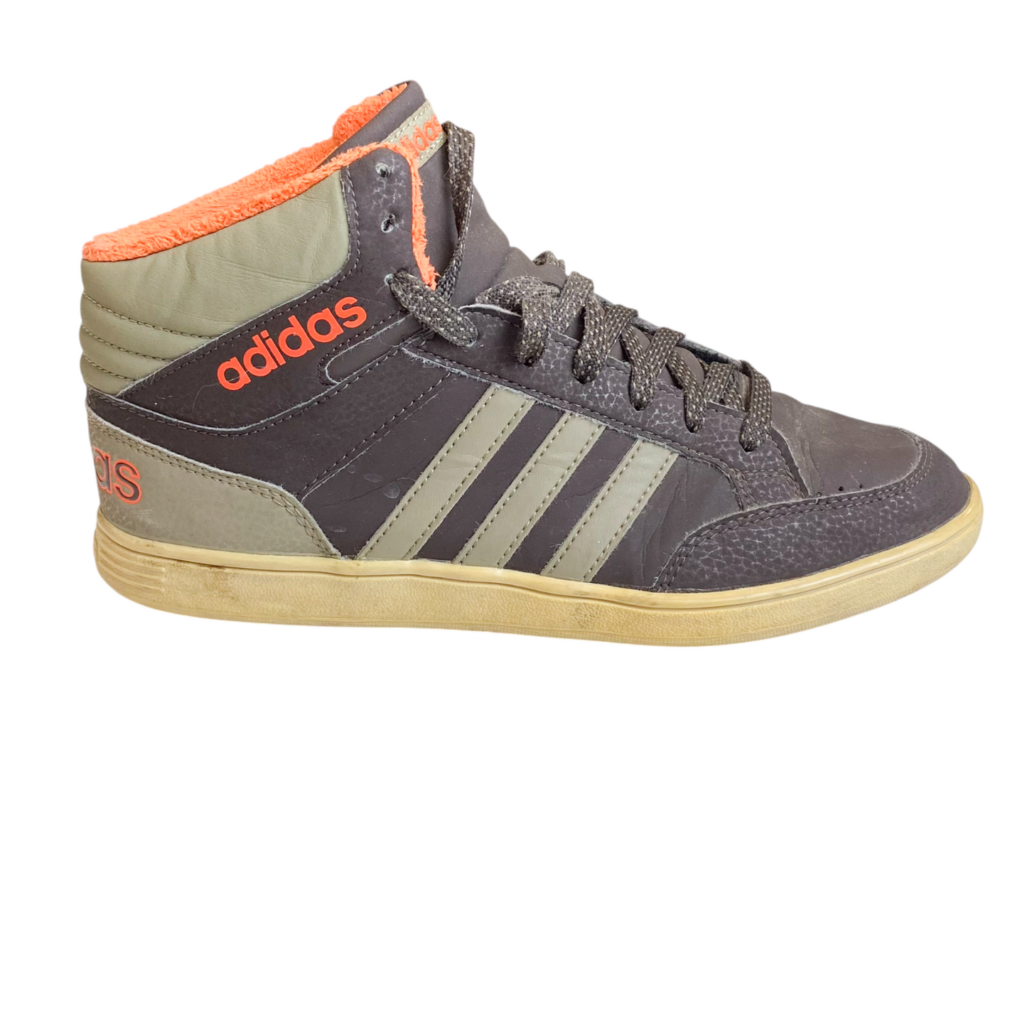 adidas Running Shoes Men's UK 5.5 Black Olive Striped Mid Top Comfort Lace-Up