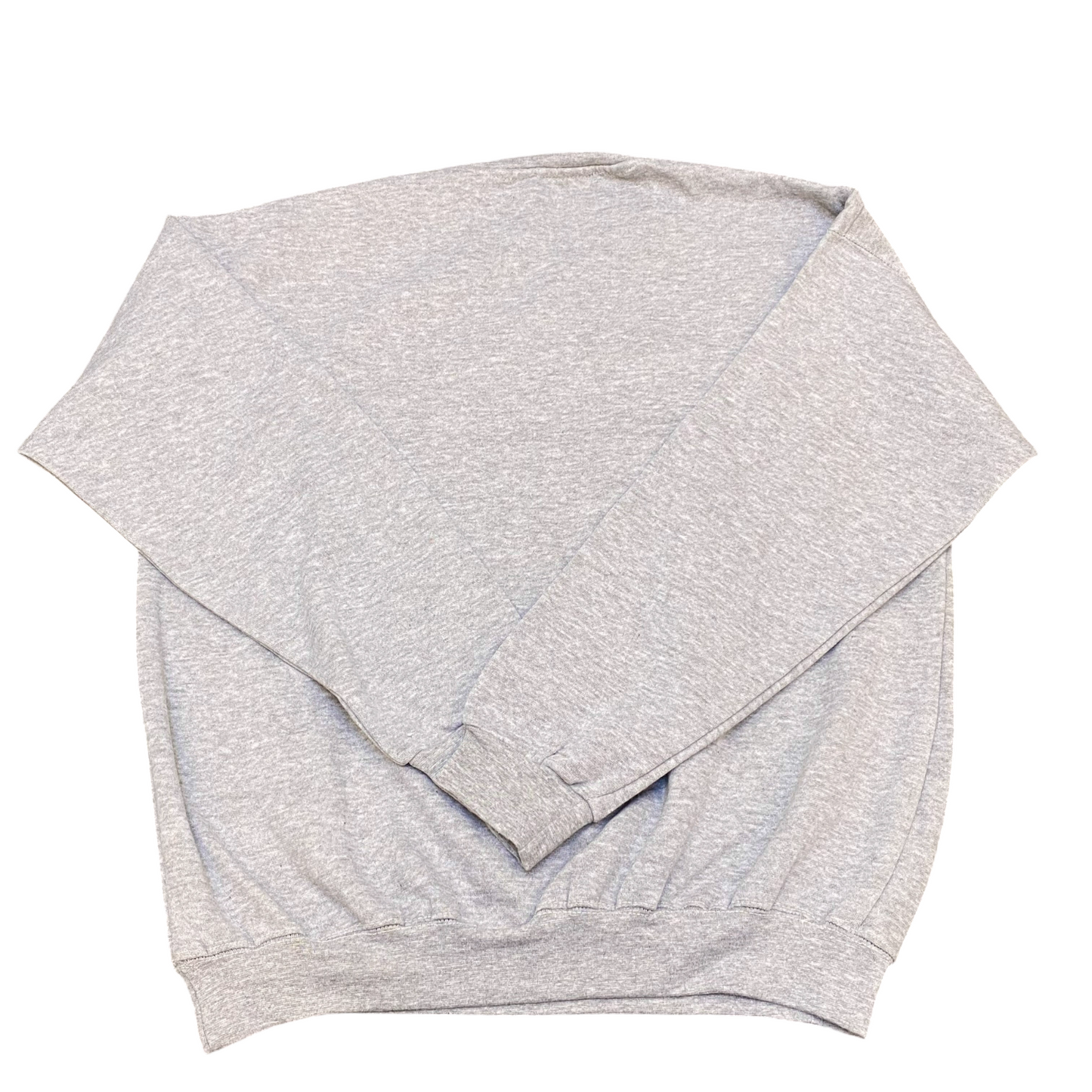 Nike Reworked Sweatshirt Mens Medium Grey Embroidered Spellout Logo Crew Neck