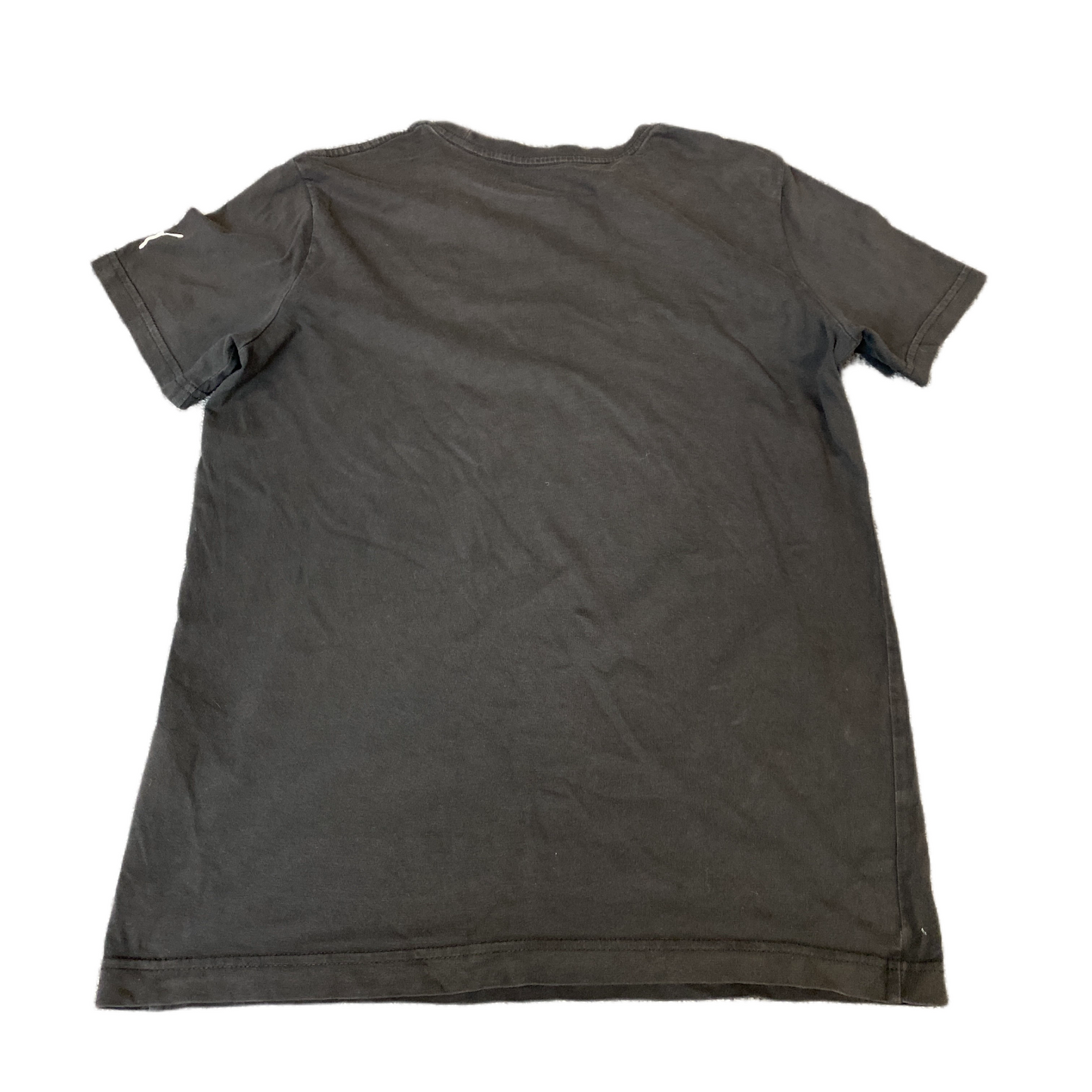 PUMA T-Shirt Boys XS Black Graphic Logo Regular Fit Short Sleeve Pullover Tee