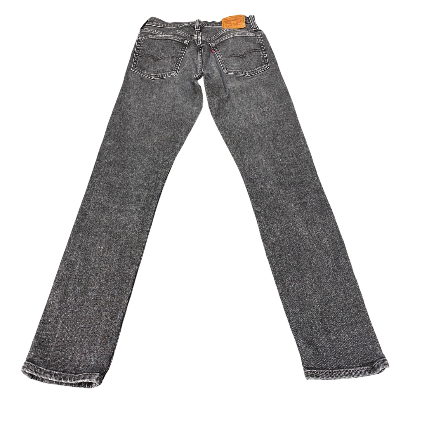 Levi's 501 Jeans Women 25" Waist Grey Denim High Waisted Distressed Straight Leg
