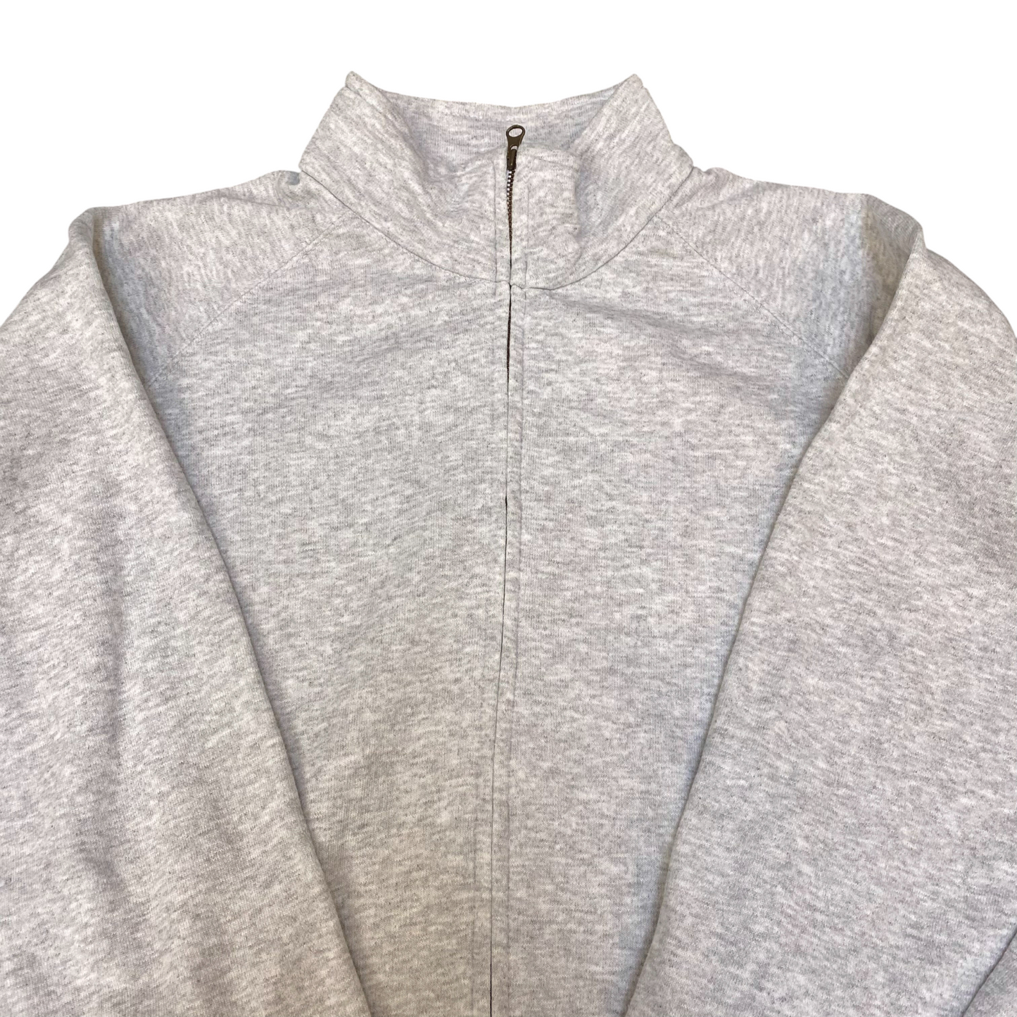 Fruit of The Loom Fleece Jacket Mens Large Grey Long Sleeve Classic Fit Full Zip