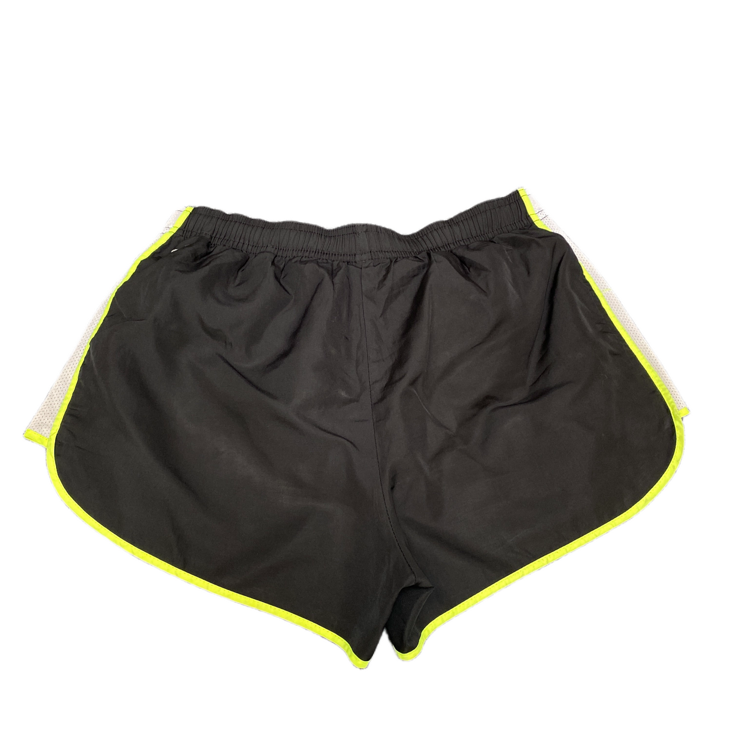 Running Sprinter Shorts Womens M 27" Waist Black Grey Mesh Athletic Dolphin Hem