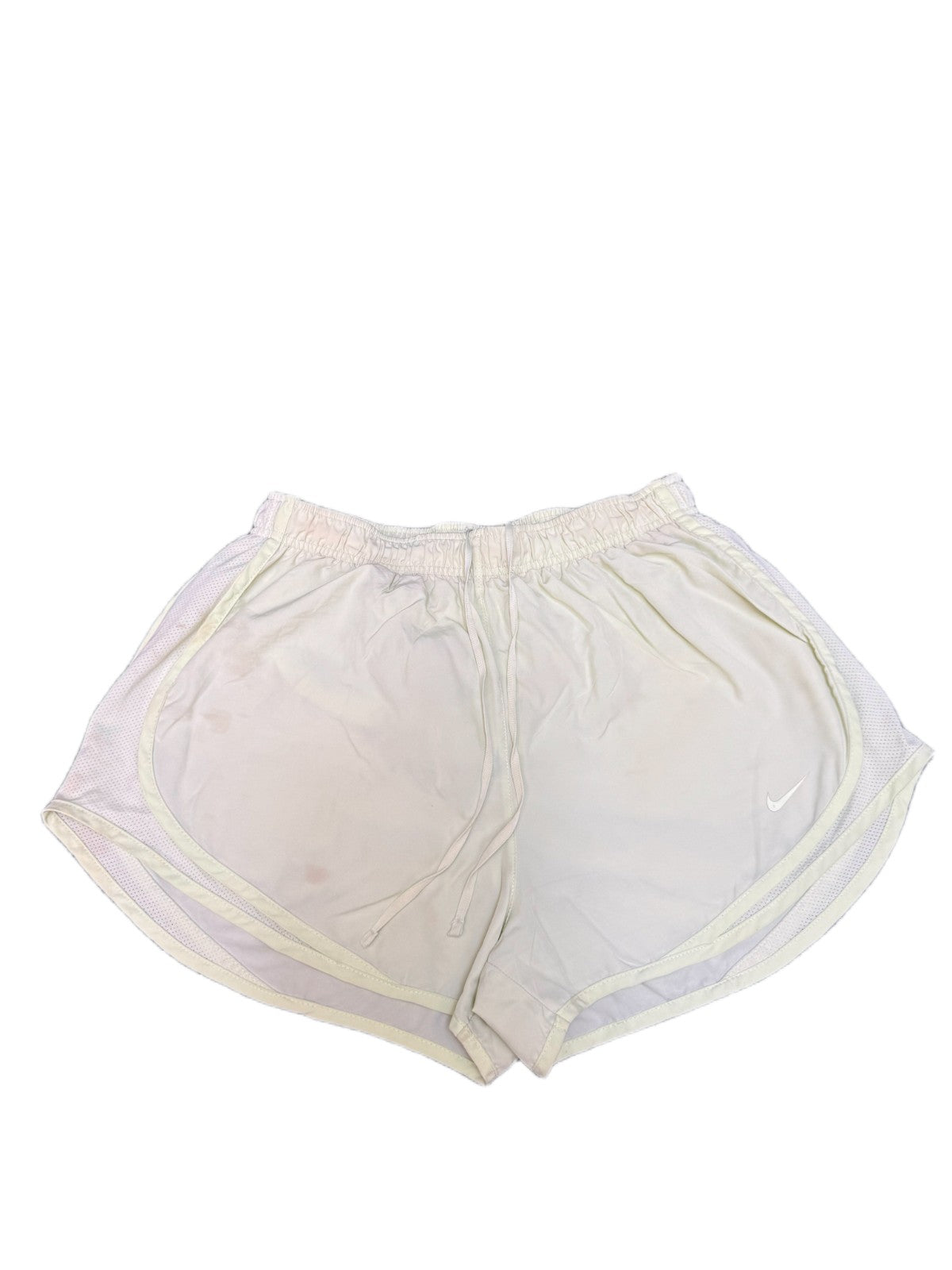 Nike Dri-FIT Running Shorts Fits as Womens Small 27" Waist White Dolphin Hem
