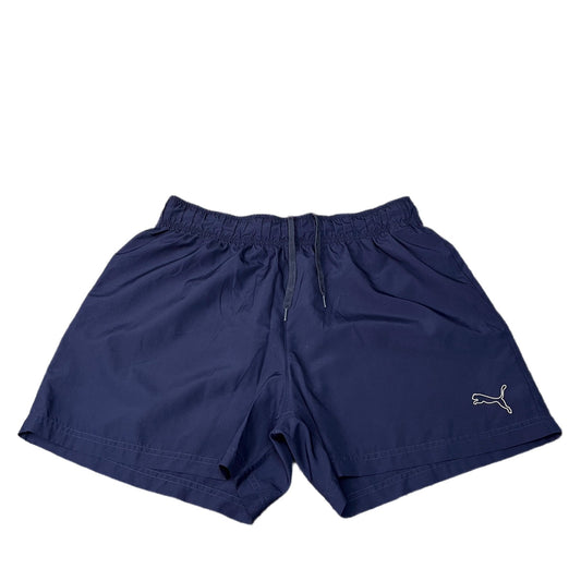 Puma Athletic Shorts Mens M 32" Waist Navy Blue Gym Training Workout Drawstring