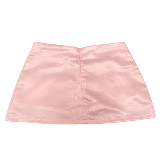 Xunfei Straight & Pencil Skirt Womens L Pink Solid Lined Back Zipper Sexy Fit