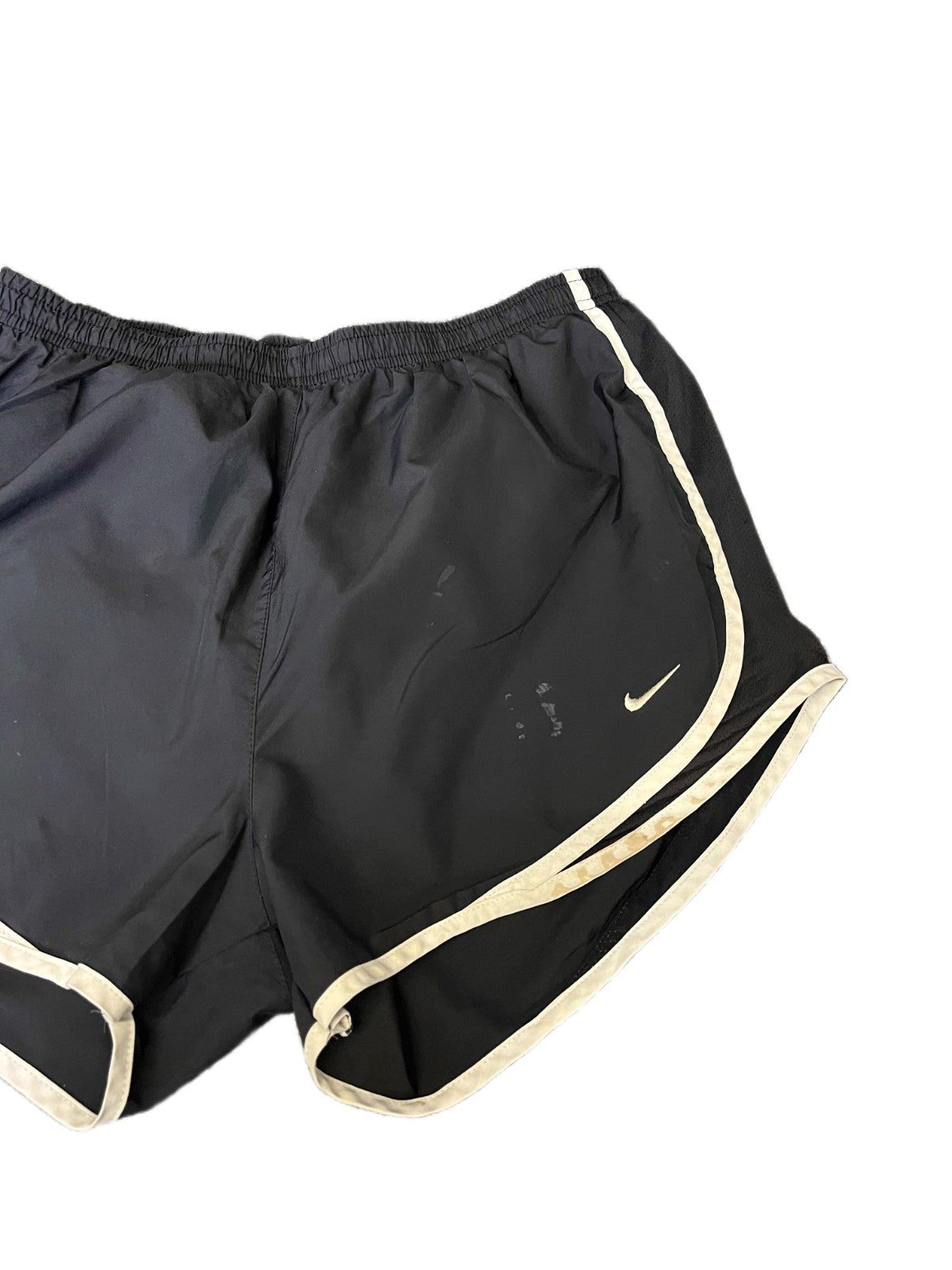 Nike Dri-FIT Running Athletic Shorts Fits as Women S 28" Waist Black Dolphin Hem