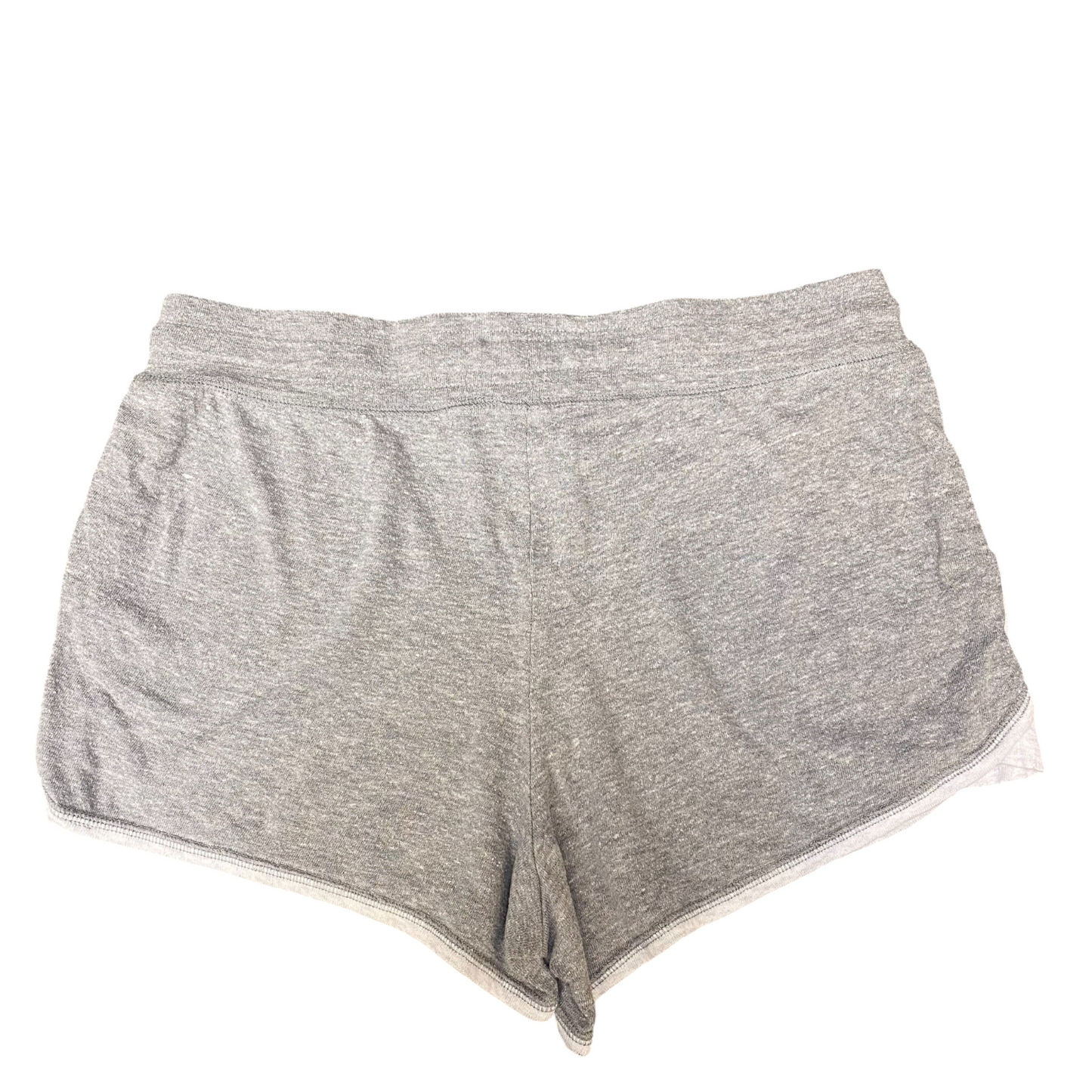 Running Sprinter Shorts Womens L Grey Heather Gym Drawstring Waist Dolphin Hem