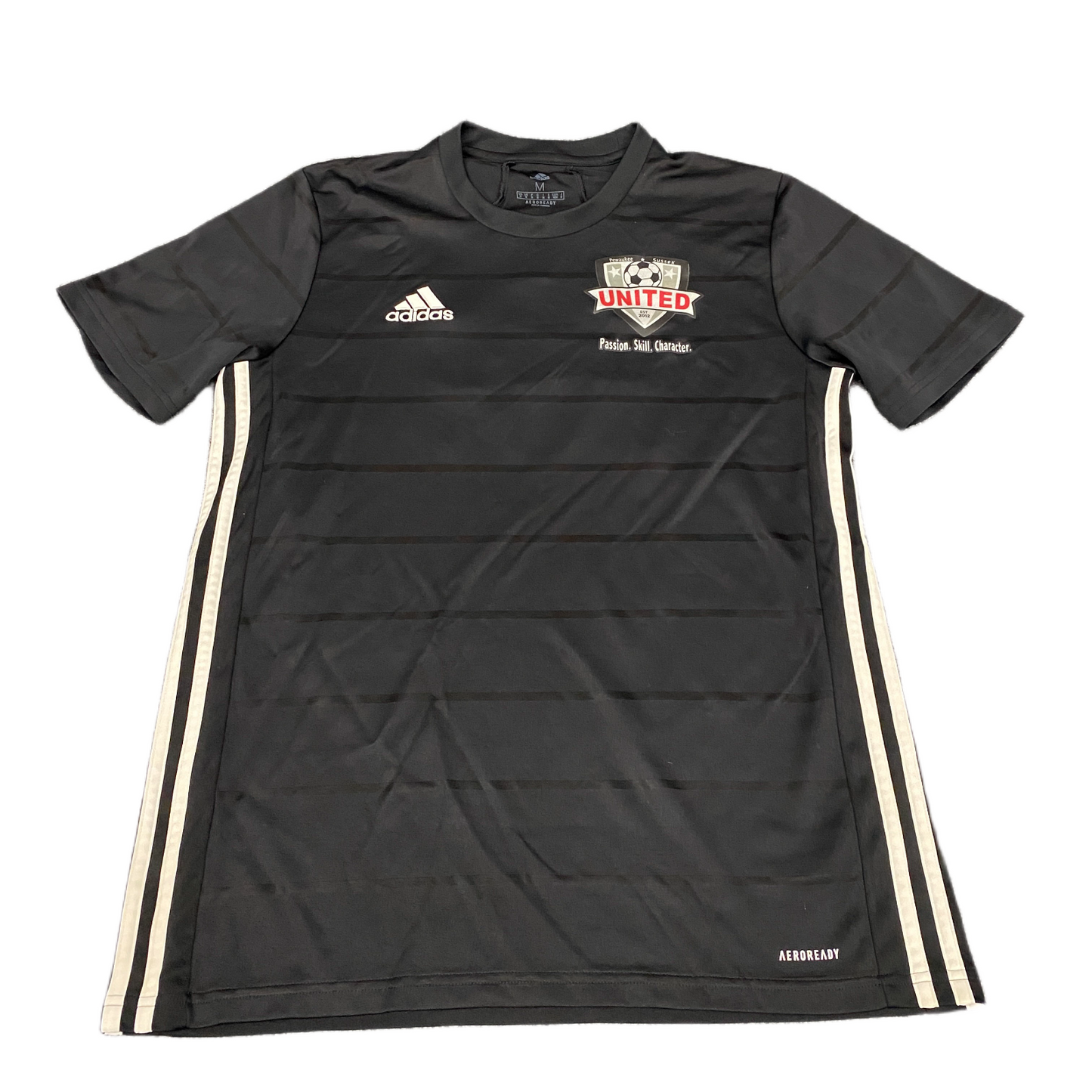 Adidas Aeroready T-Shirt Mens Small Black United Soccer Short Sleeve Pullover