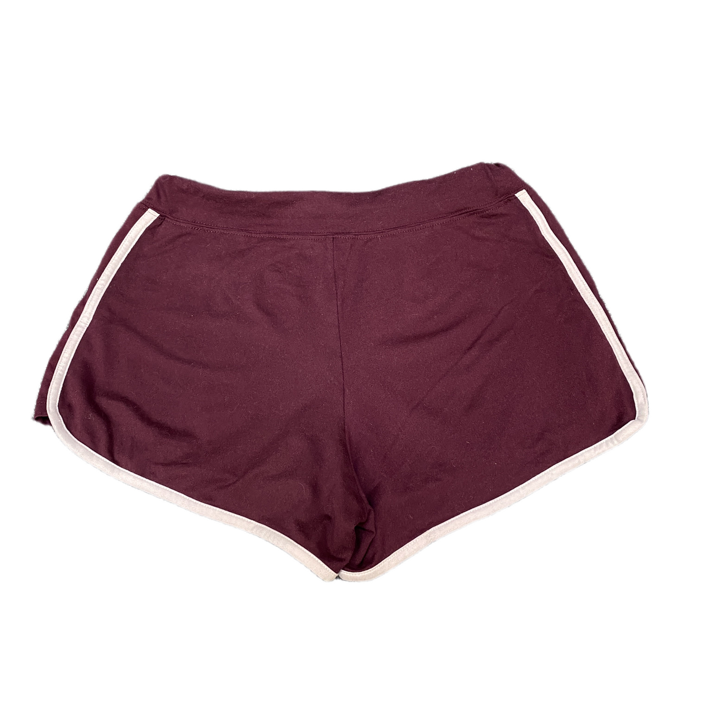 Running Sprinter Shorts Women Medium 27" Waist Burgundy Gym Athletic Dolphin Hem