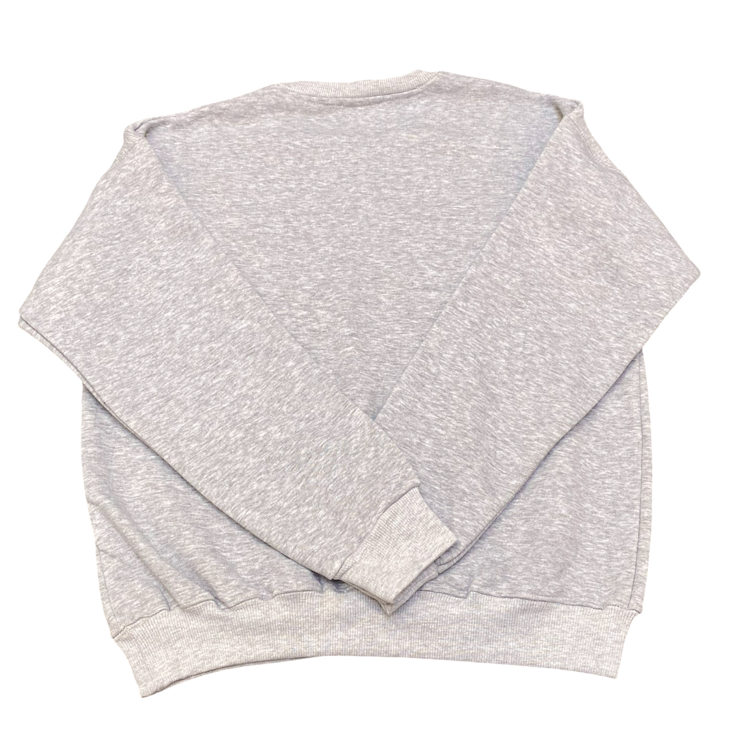 Nike Reworked Sweatshirt Mens Small Grey Embroidered Spellout Logo Crew Neck