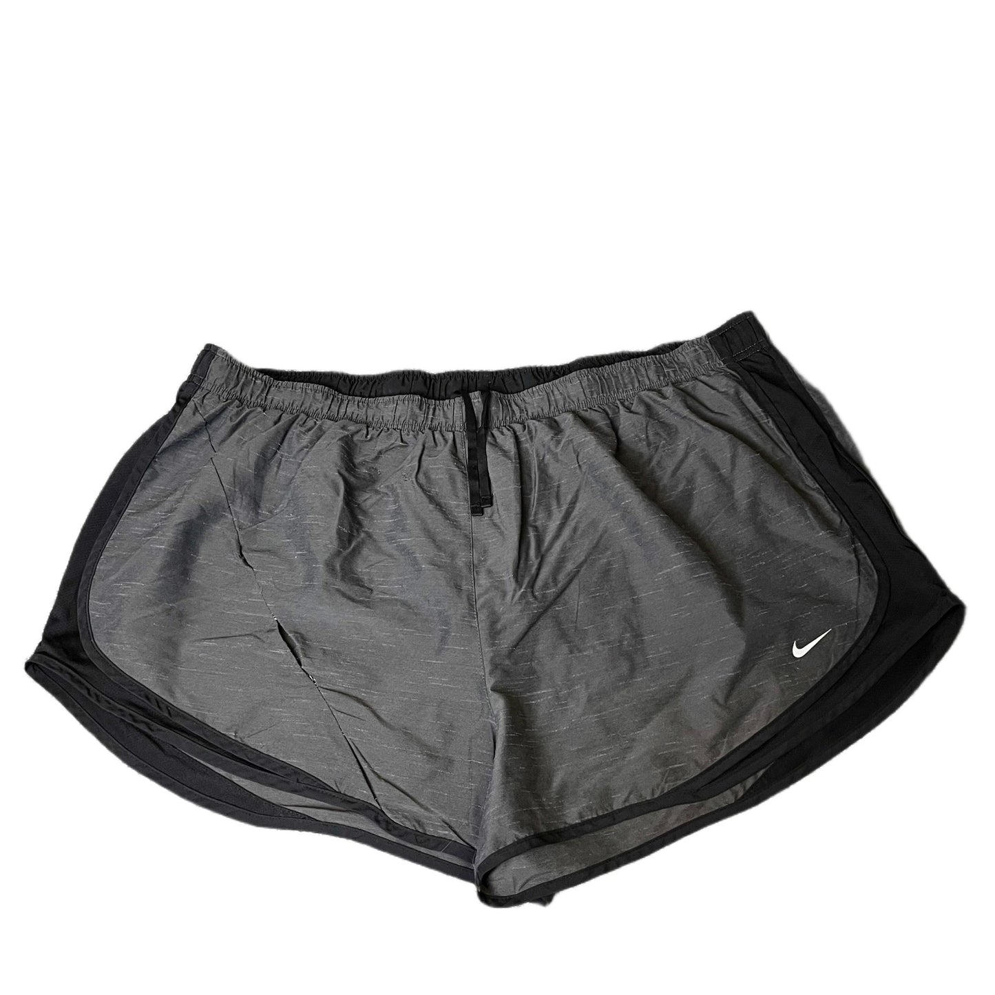 Nike Dri-FIT Athletic Running Shorts Fits as Womens 2XL 41" Waist Grey Black
