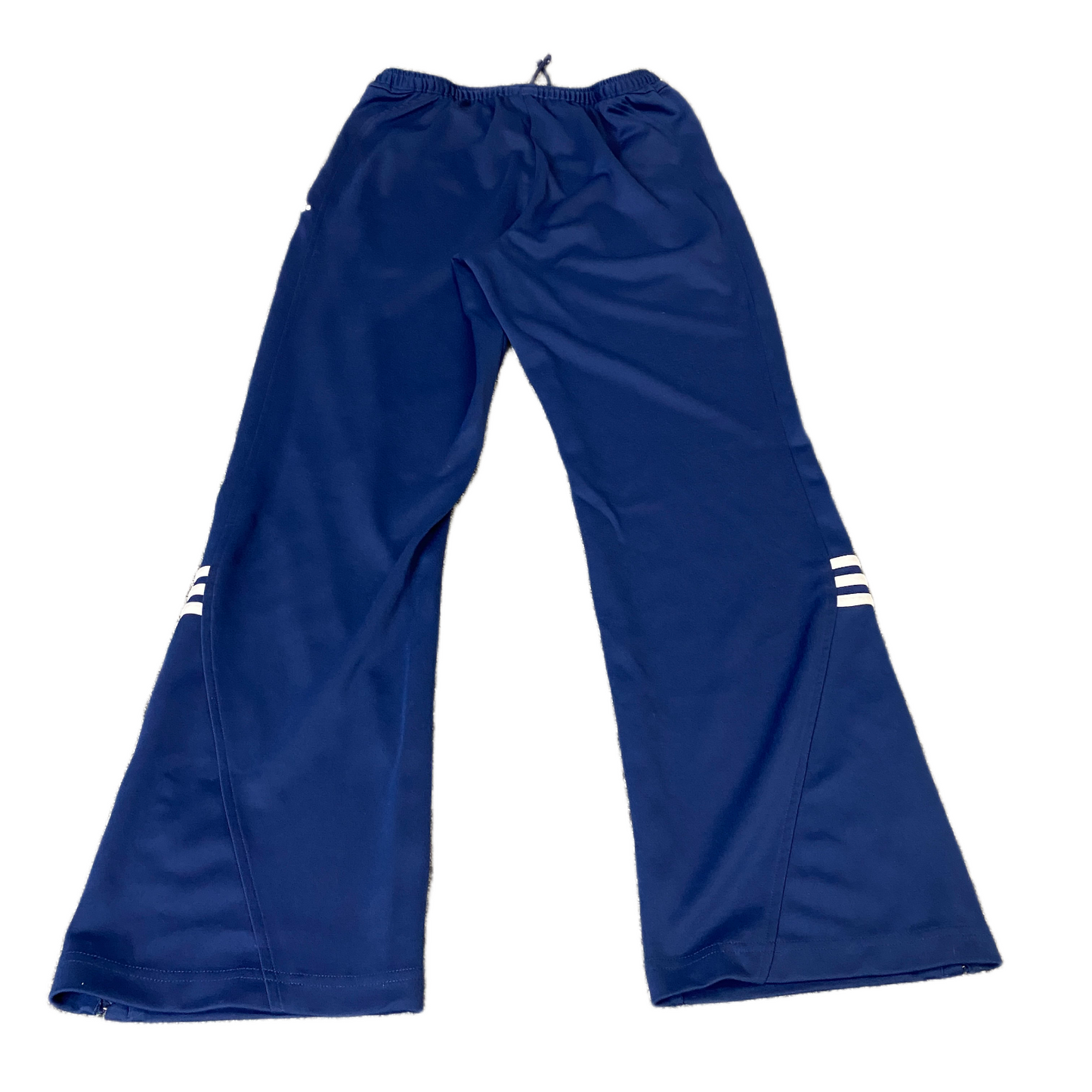 Adidas Joggers Fits as Mens 27" Waist Blue Side Slit Running Training Trousers