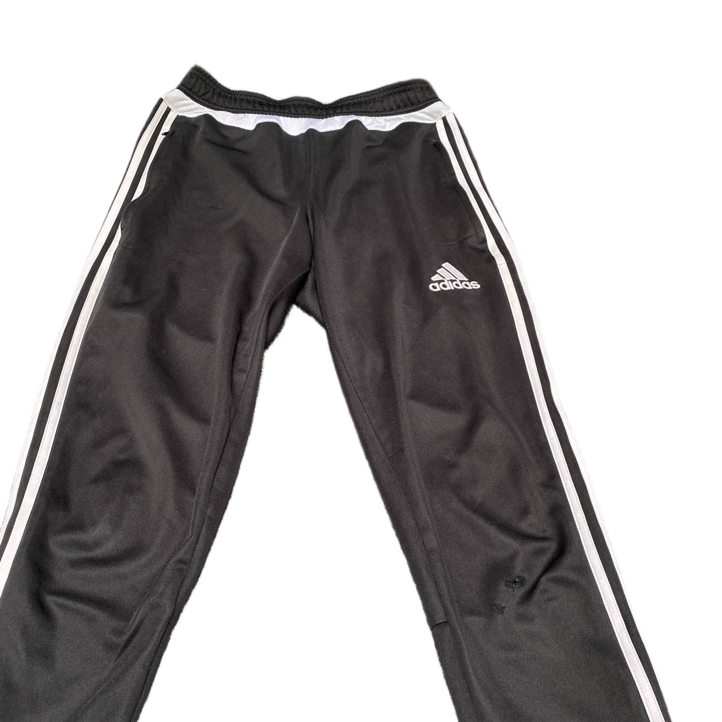 Adidas Joggers Fits as Womens 25" Waist Black Climacool Ankle Zip Track Trousers