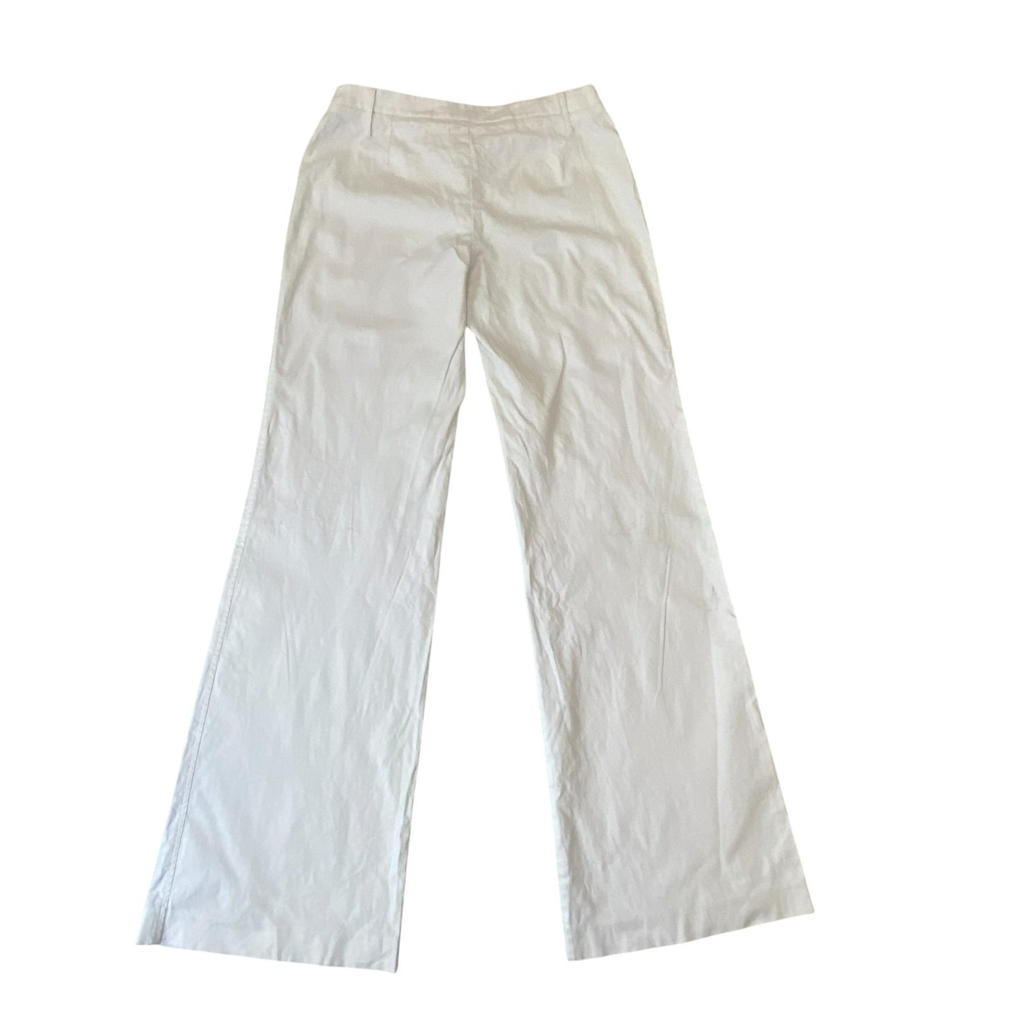 MNG Trousers Womens Medium W28 L32 White Bootcut Flat Front Light Wash Outdoor