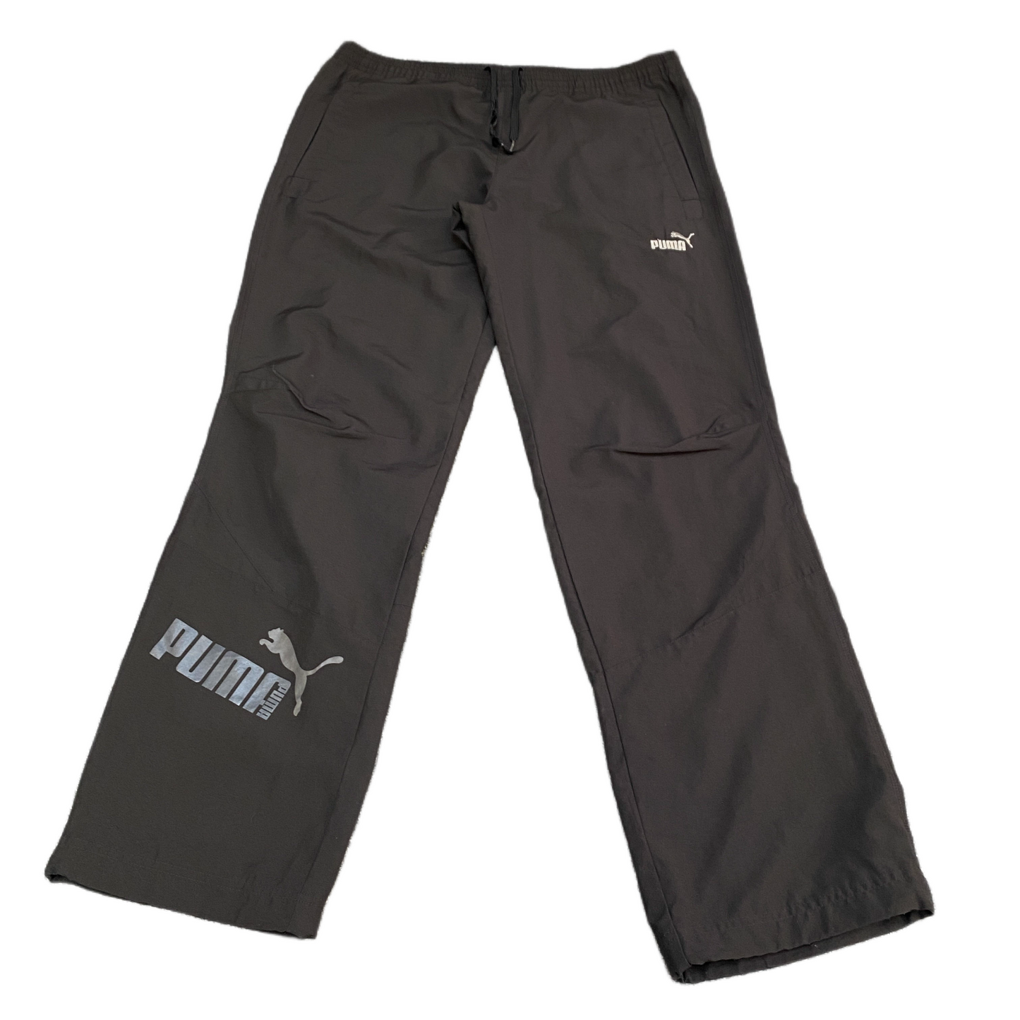 PUMA Track Pants Fits as Mens 34" Waist Black Athletic Workout Gym Trousers