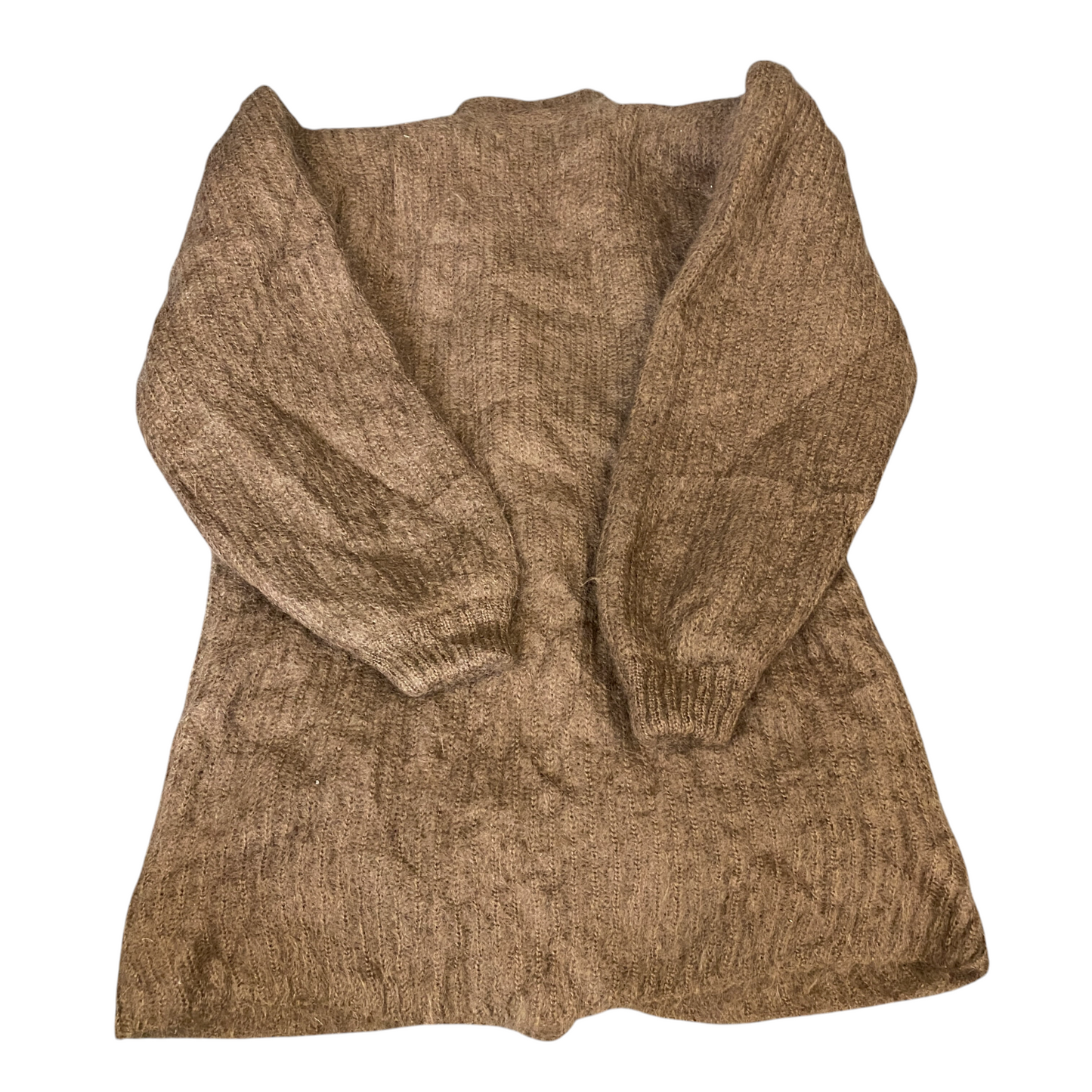 Vanknicole Cardigan Jumper Womens Medium Brown Lined Long Sleeve Button Front