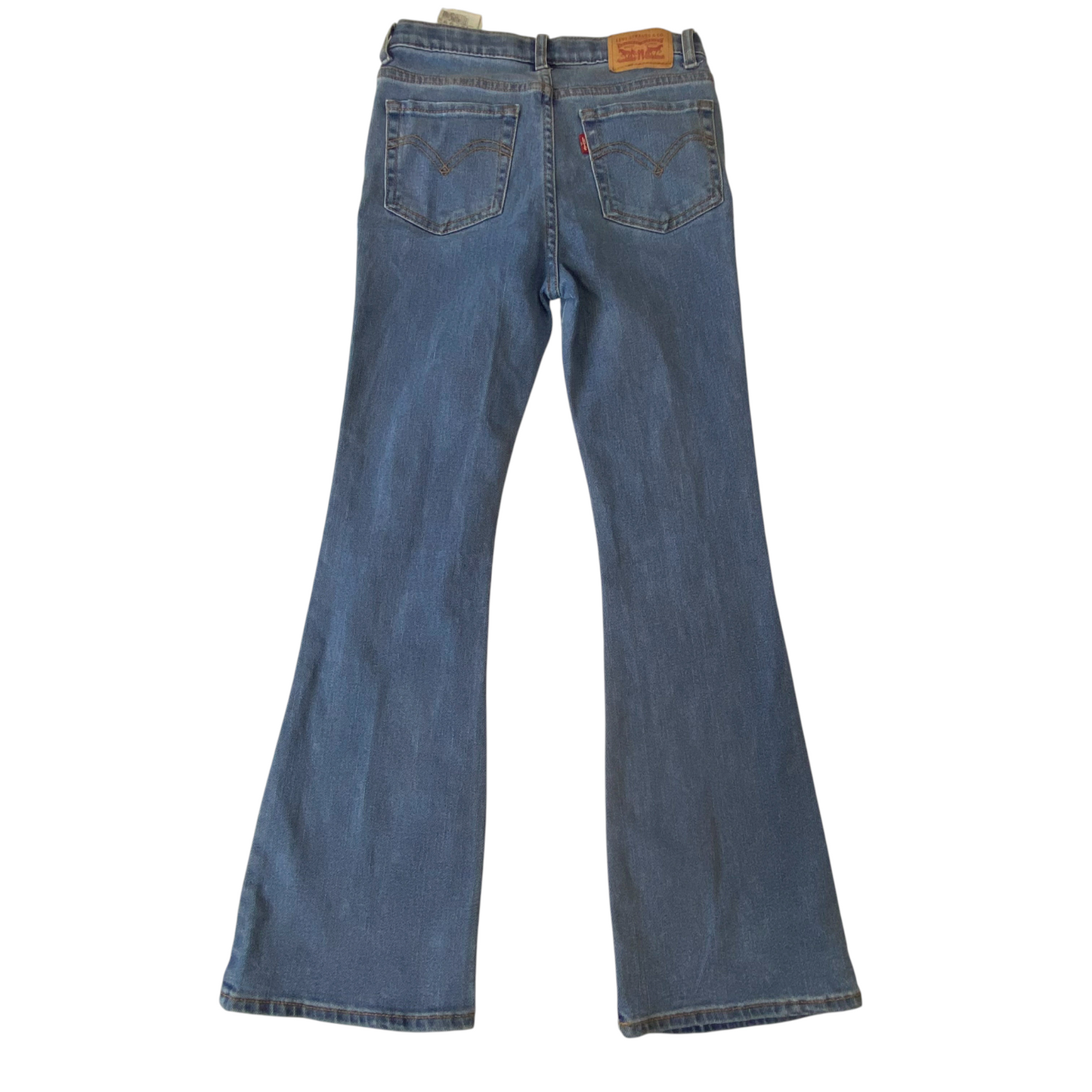 Levi's Jeans Womens 24W 24L Blue Denim Red Tab Medium Wash 726 Flare Leg Preppy