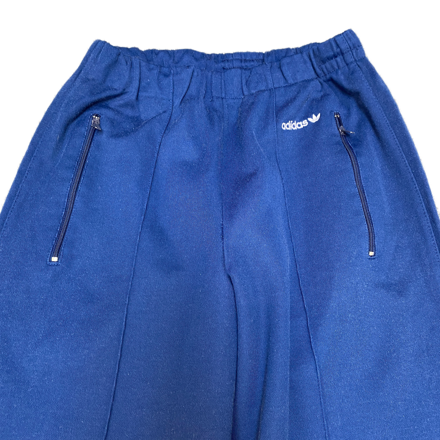 Adidas Joggers Fits as Women 24" Waist Blue Running Gym Training Pull On Trouser