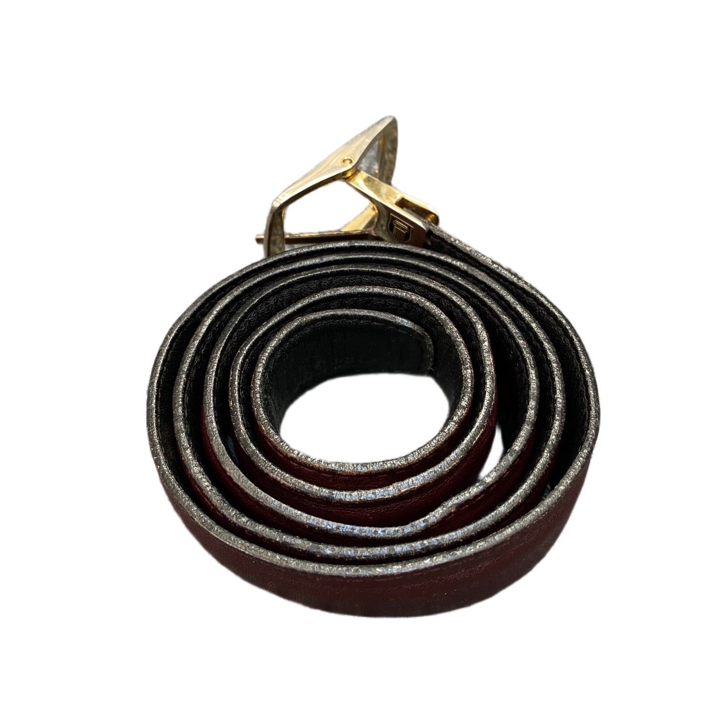 Waist Belt Mens Brown Leather Adjustable Classic Two Tone Pin Buckle 40.5 Inches