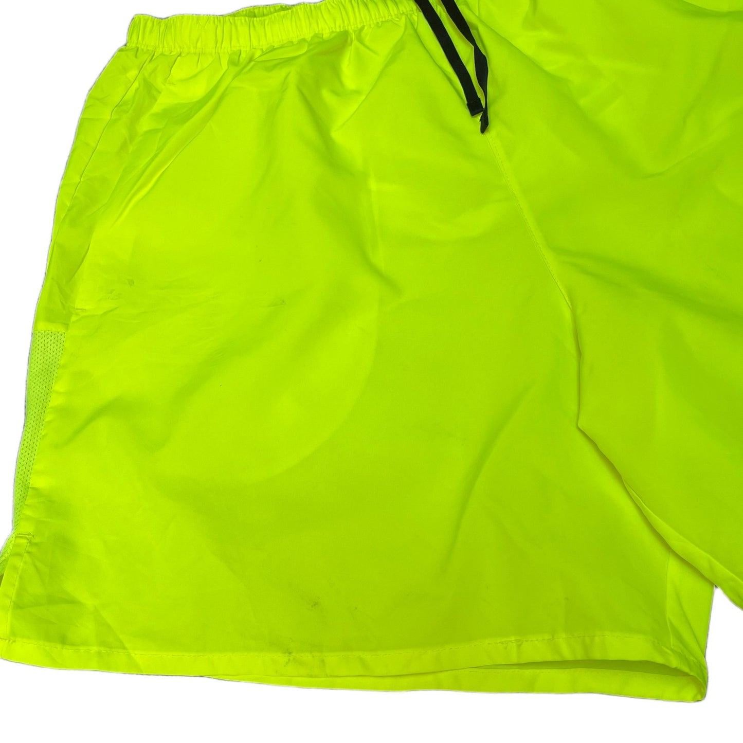 Nike Dri-FIT Running Shorts Mens 2XL 34" Waist Neon Yellow Workout Drawstring