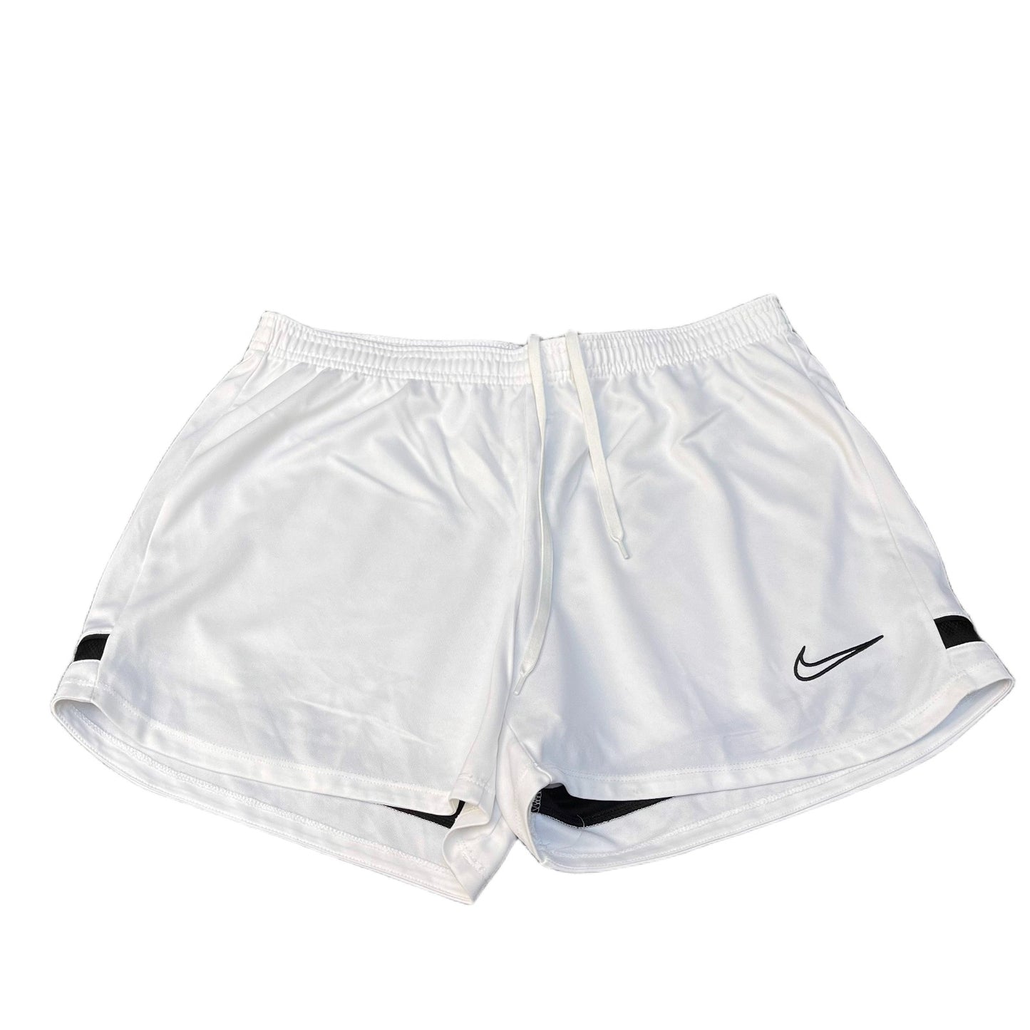 Nike Dri-FIT Soccer Shorts Womens L 31" Waist White Athletic Training Drawstring