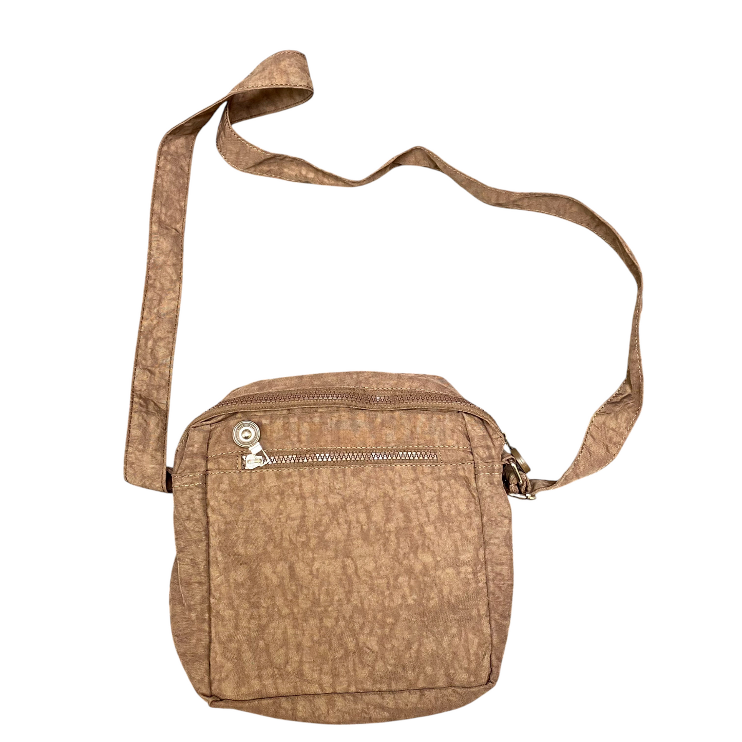 Bag Street Crossbody Bag Womens Brown Stylish Horizontal Single Flap Zip Closure
